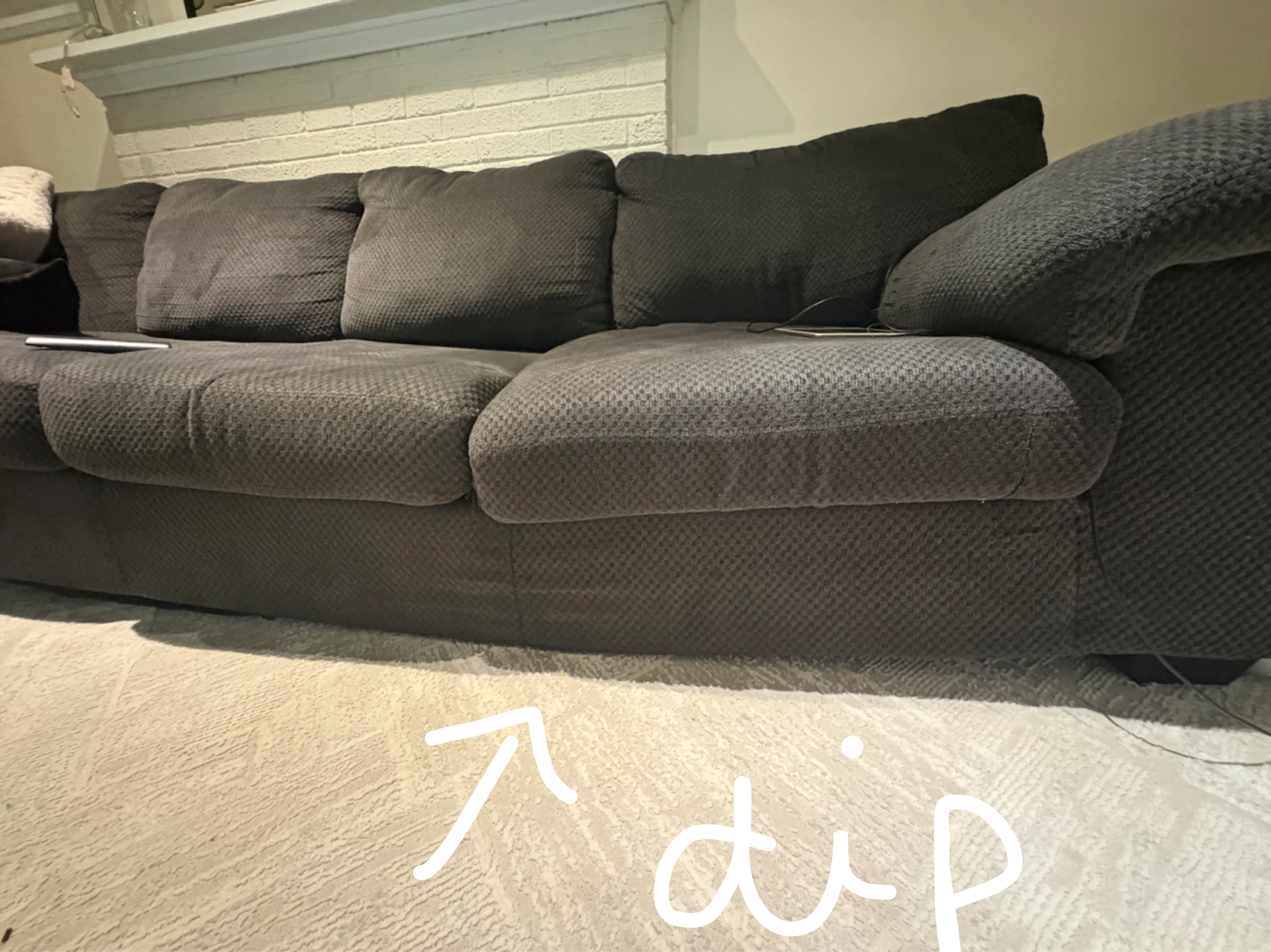 Dark Grey Sectional Sofa - photo 4