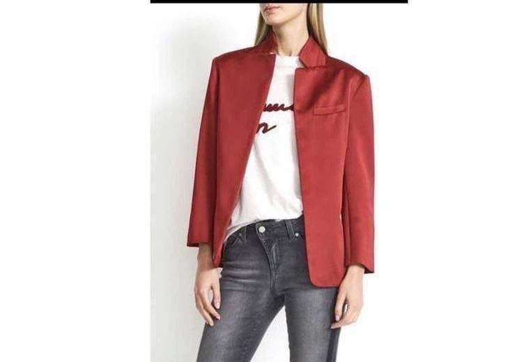 Hunkydory Red Satin Blazer – Size M - photo 3