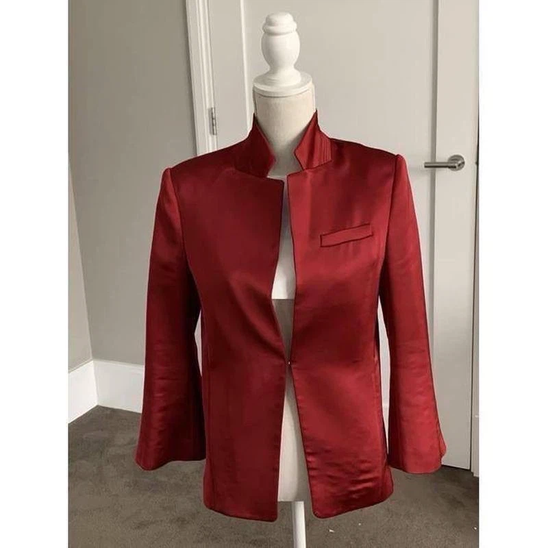 Hunkydory Red Satin Blazer – Size M - photo 5