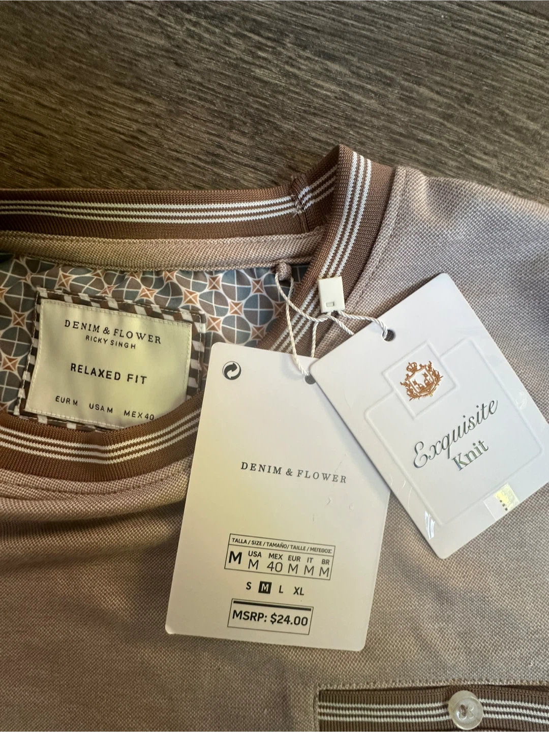 Denim & Flower Relaxed Fit Polo Shirt - Beige - Medium - photo 2