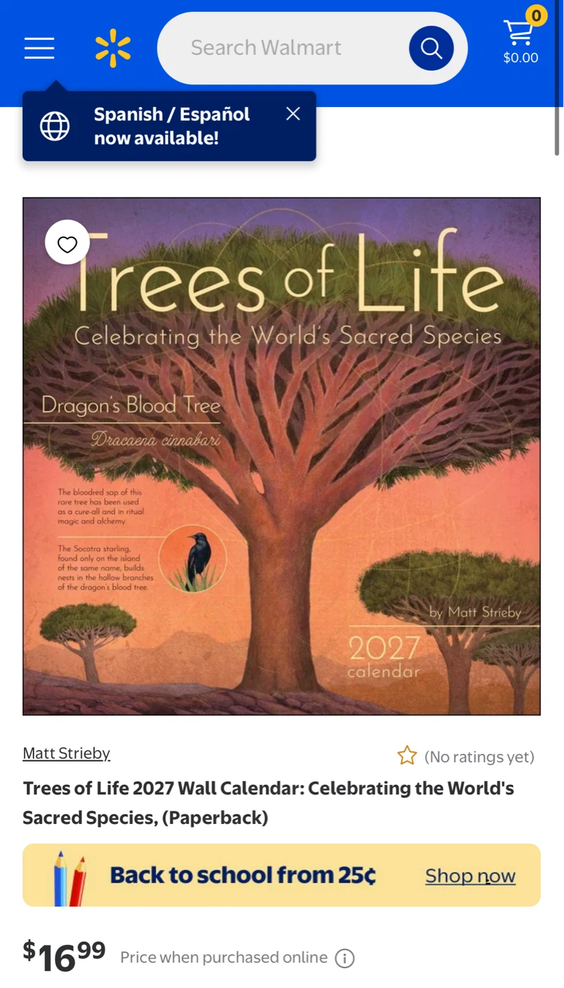 NEW✨Trees of Life 2027 Wall Calendar by Matt Strieby - photo 3