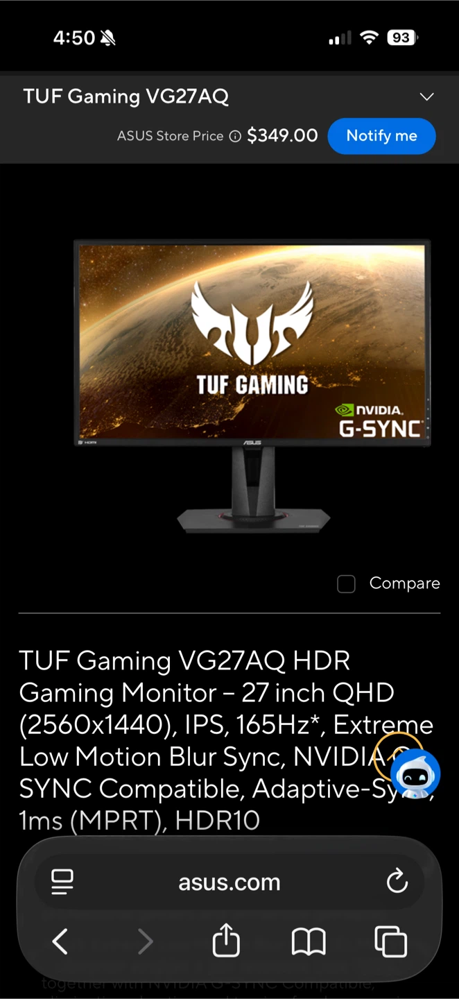 ASUS TUF Gaming VG27AQ l Monitor - photo 2