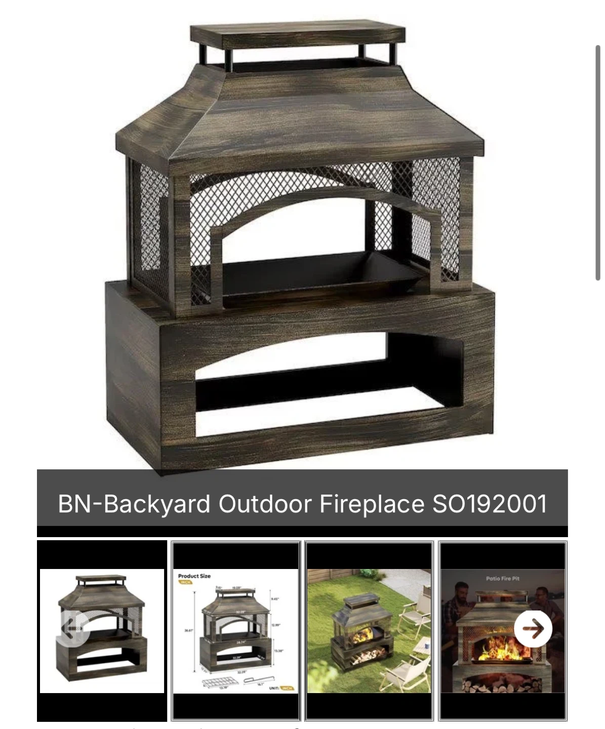 BN Backyard Outdoor Fireplace