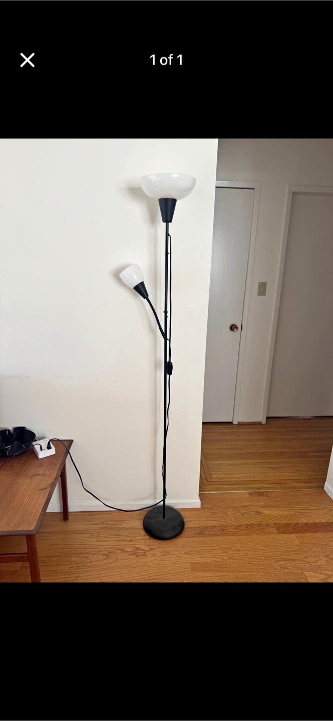 IKEA Floor Lamp with Adjustable Reading Light