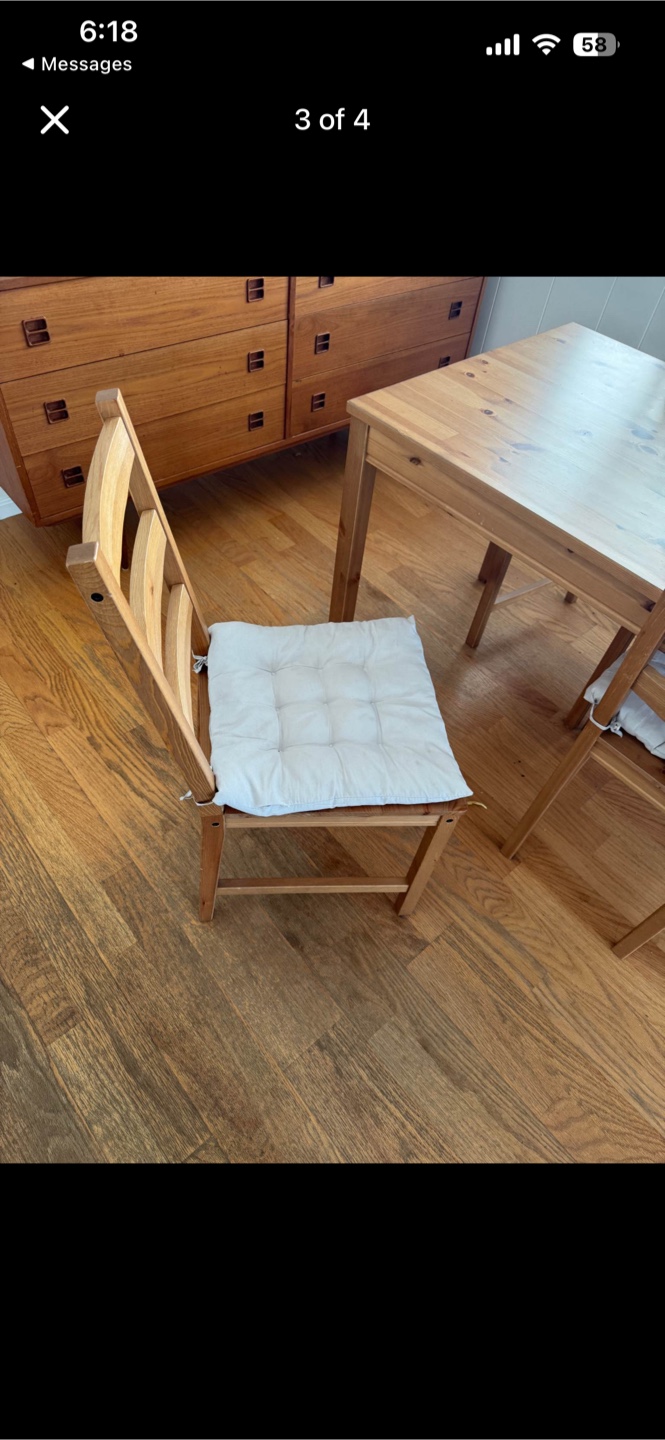 Wooden Dining Table and Chairs Set - photo 3