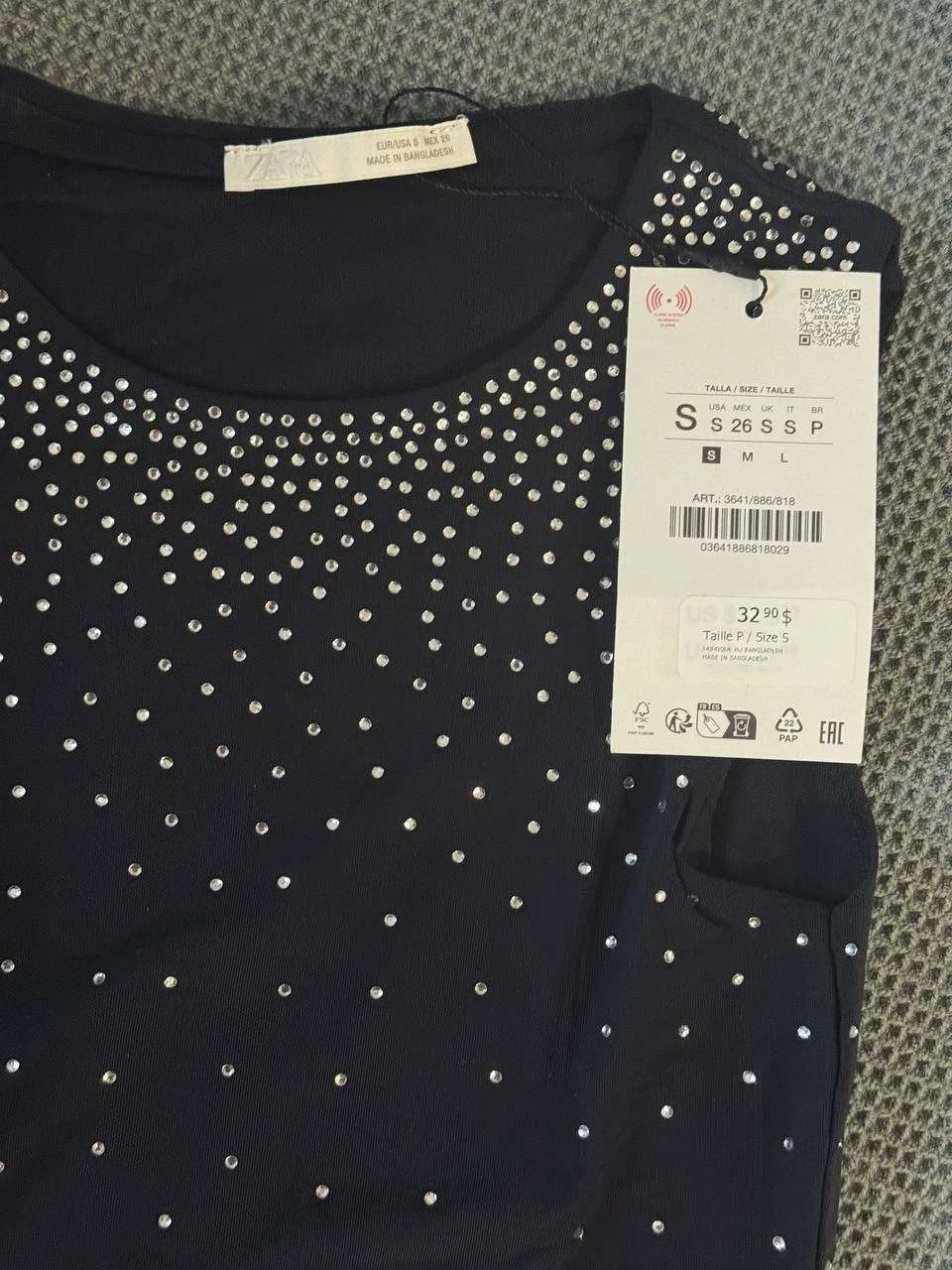 ZARA Sparkly Top – Size S (New) - photo 2