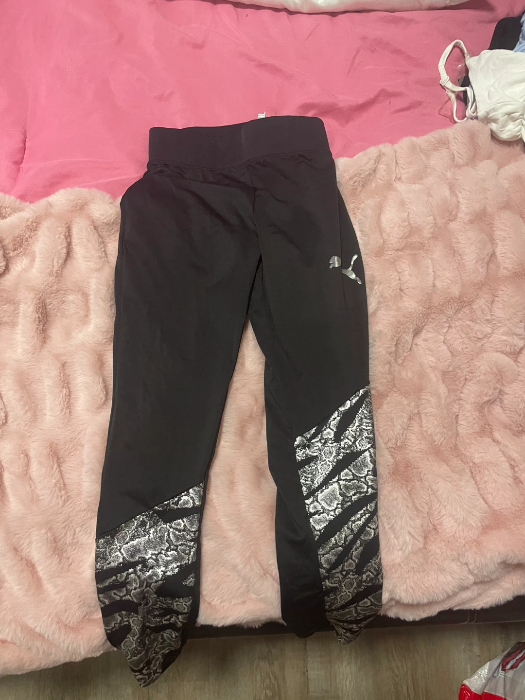 Puma Black Leggings Size M (8-10)