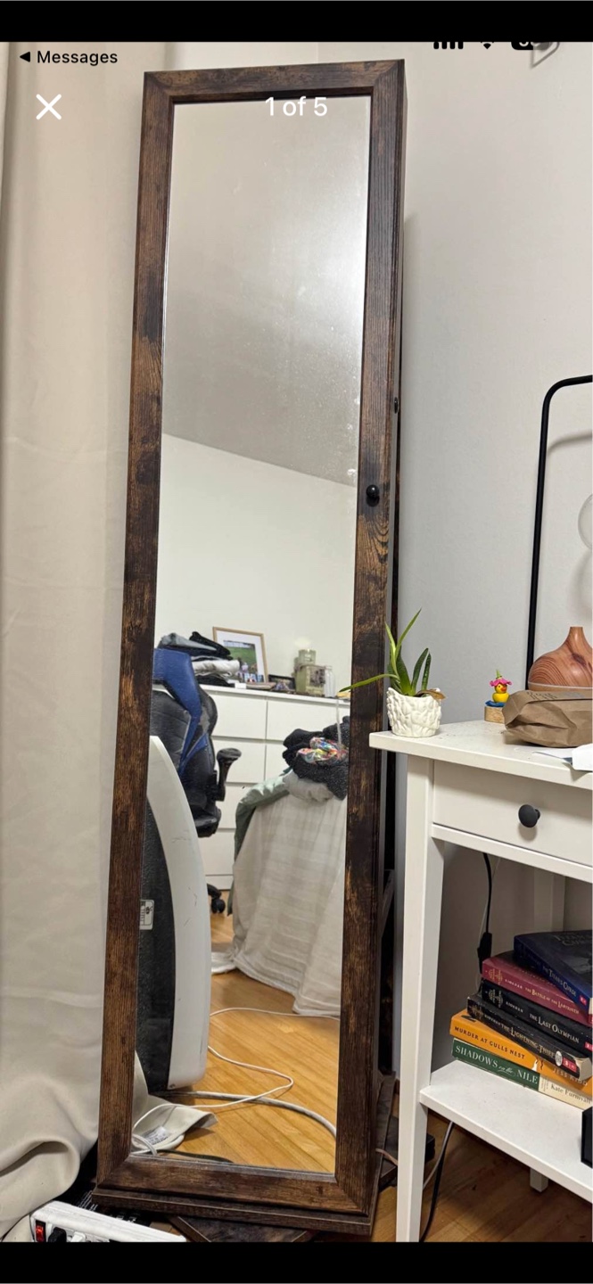 SDHYL Jewelry Storage Cabinet with Mirror - White - photo 2
