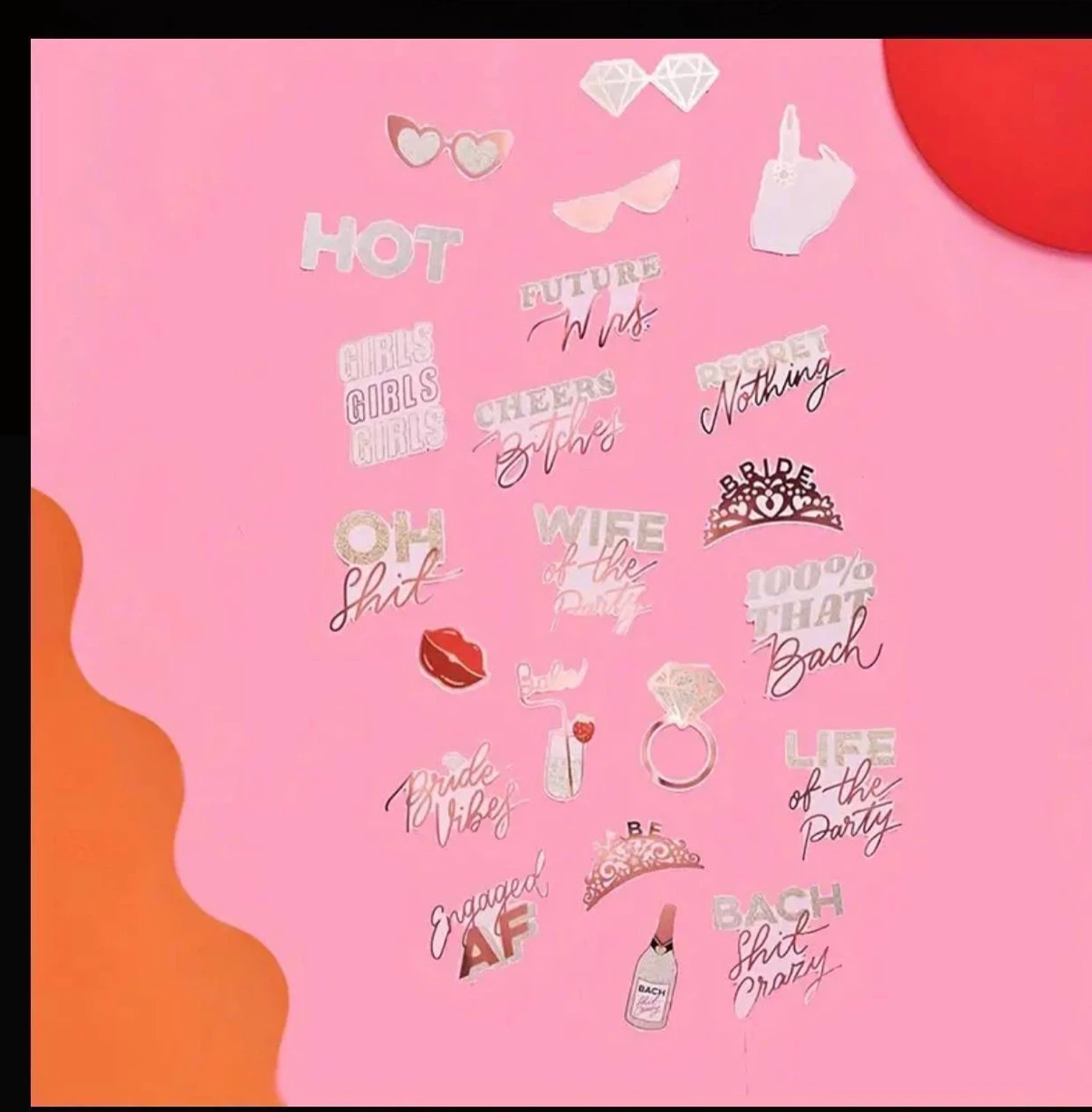 24 Piece Bachelorette Party Photo Booth Props - photo 4