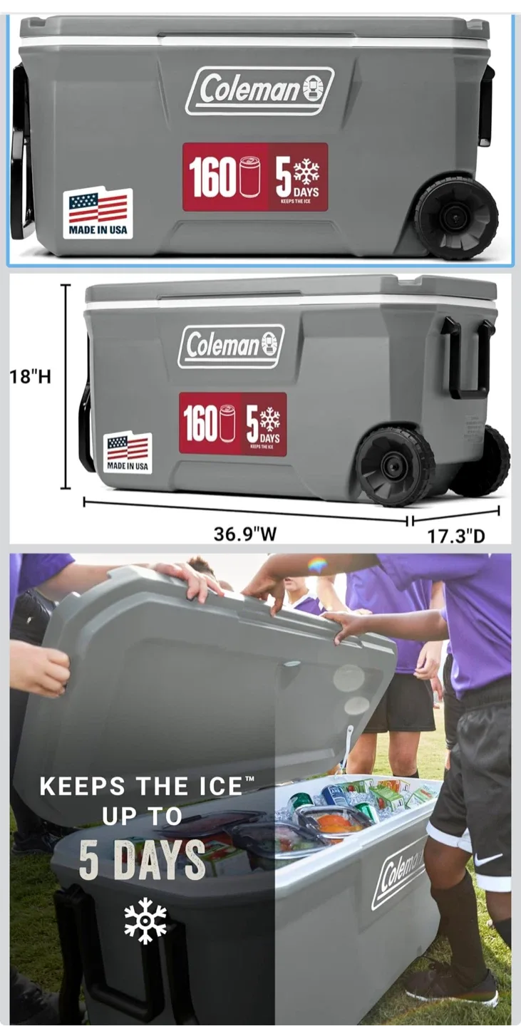 Coleman 160 Quart Rolling Cooler - photo 3