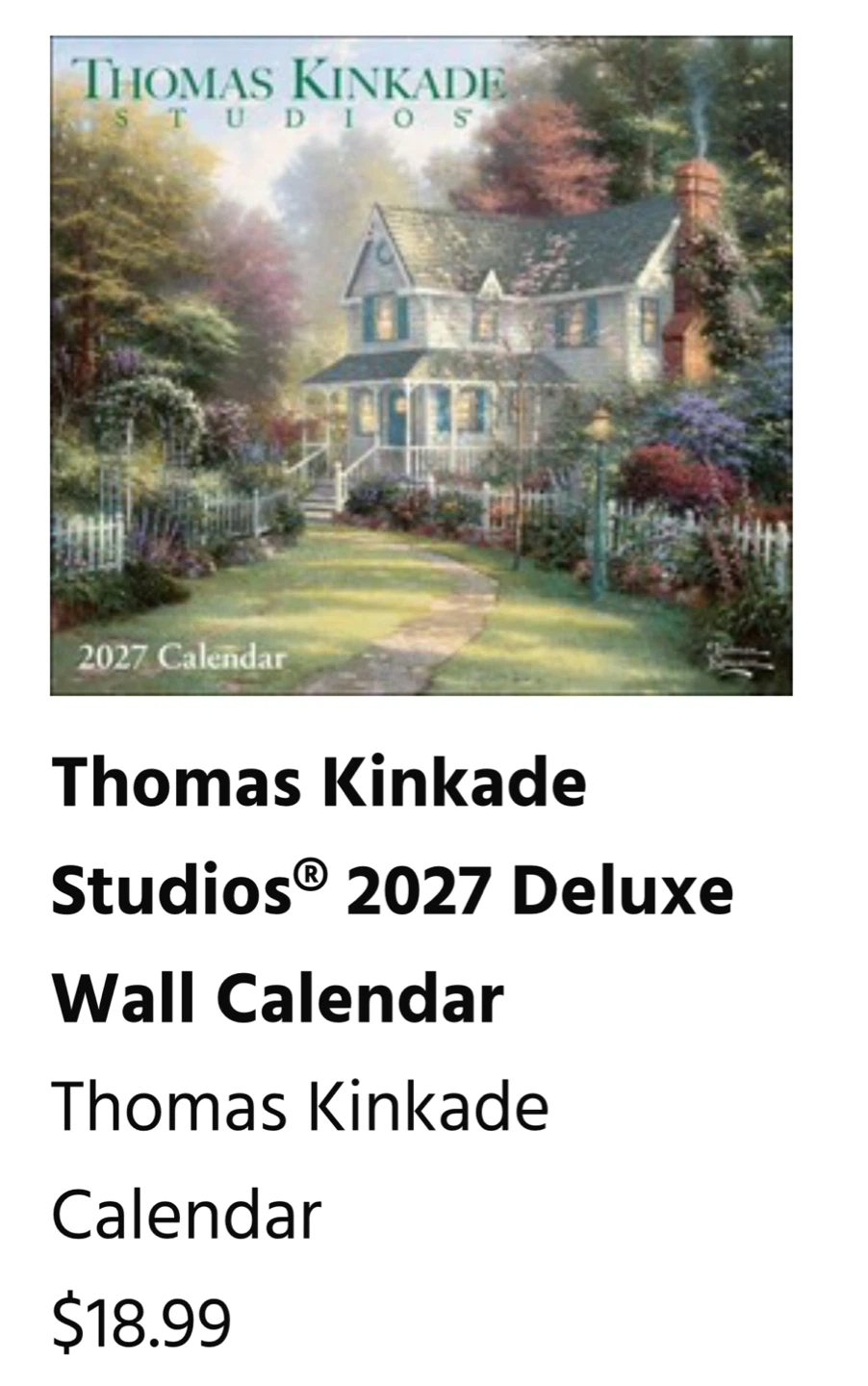 NEW✨ 2027 Calendar Thomas Kinkade Studios - photo 3