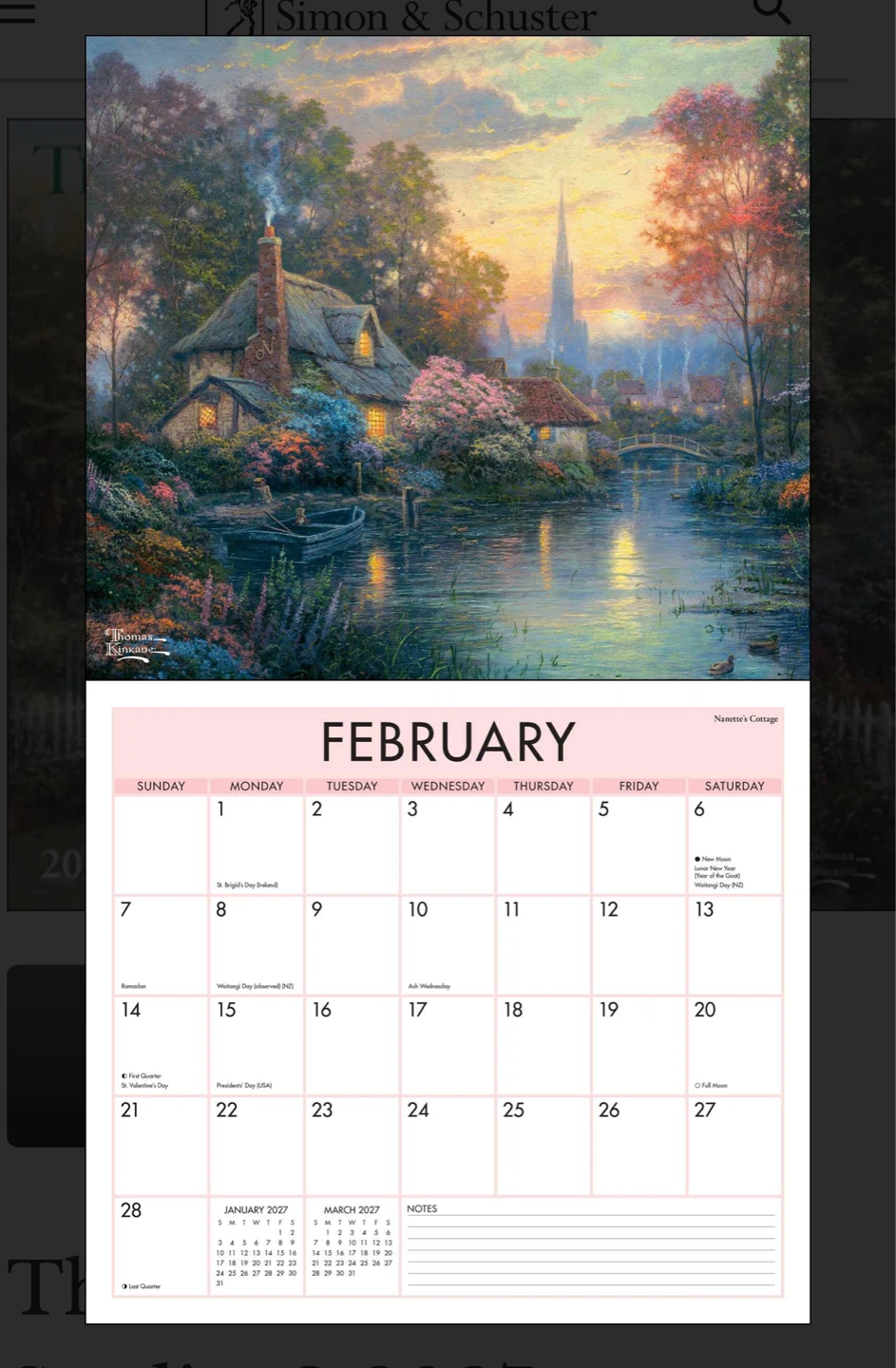 NEW✨ 2027 Calendar Thomas Kinkade Studios - photo 4