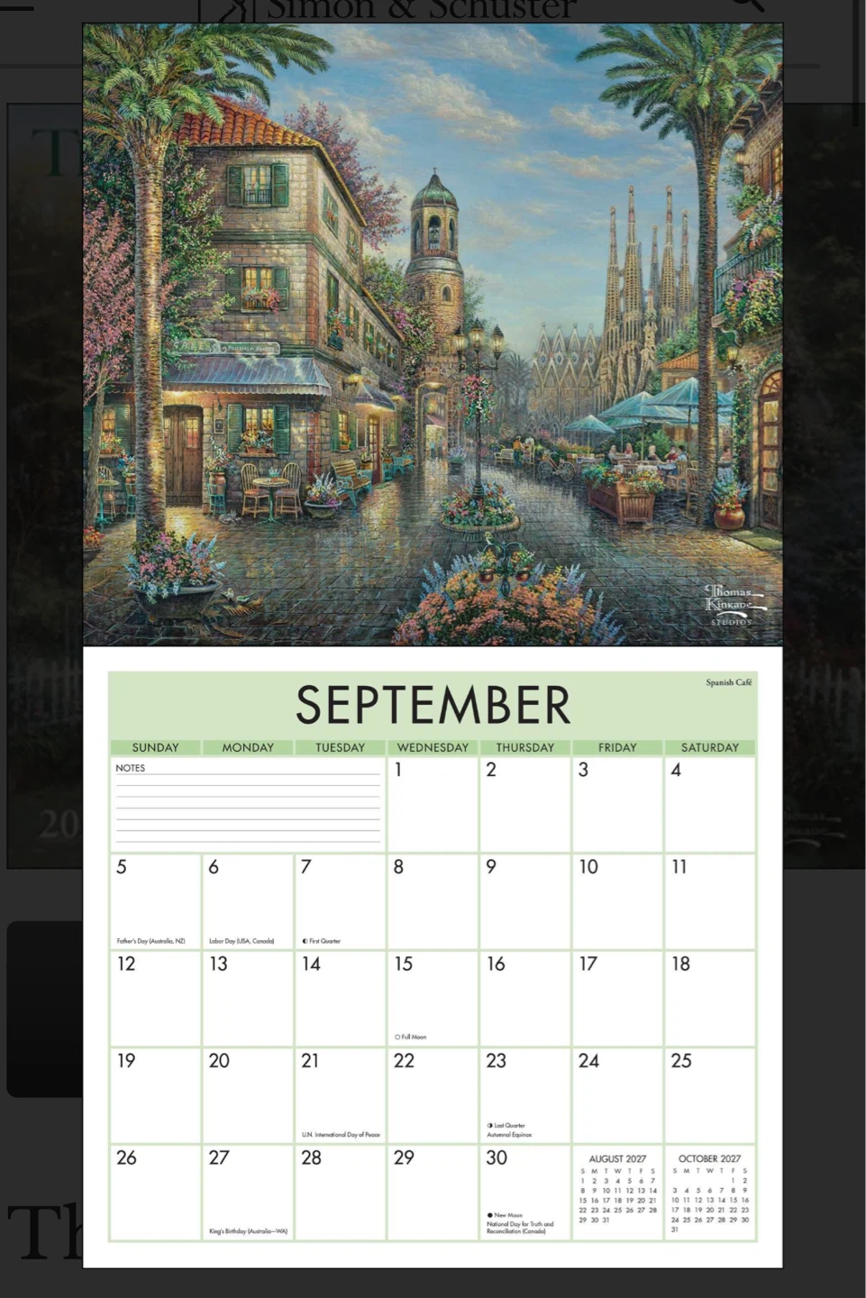 NEW✨ 2027 Calendar Thomas Kinkade Studios - photo 5