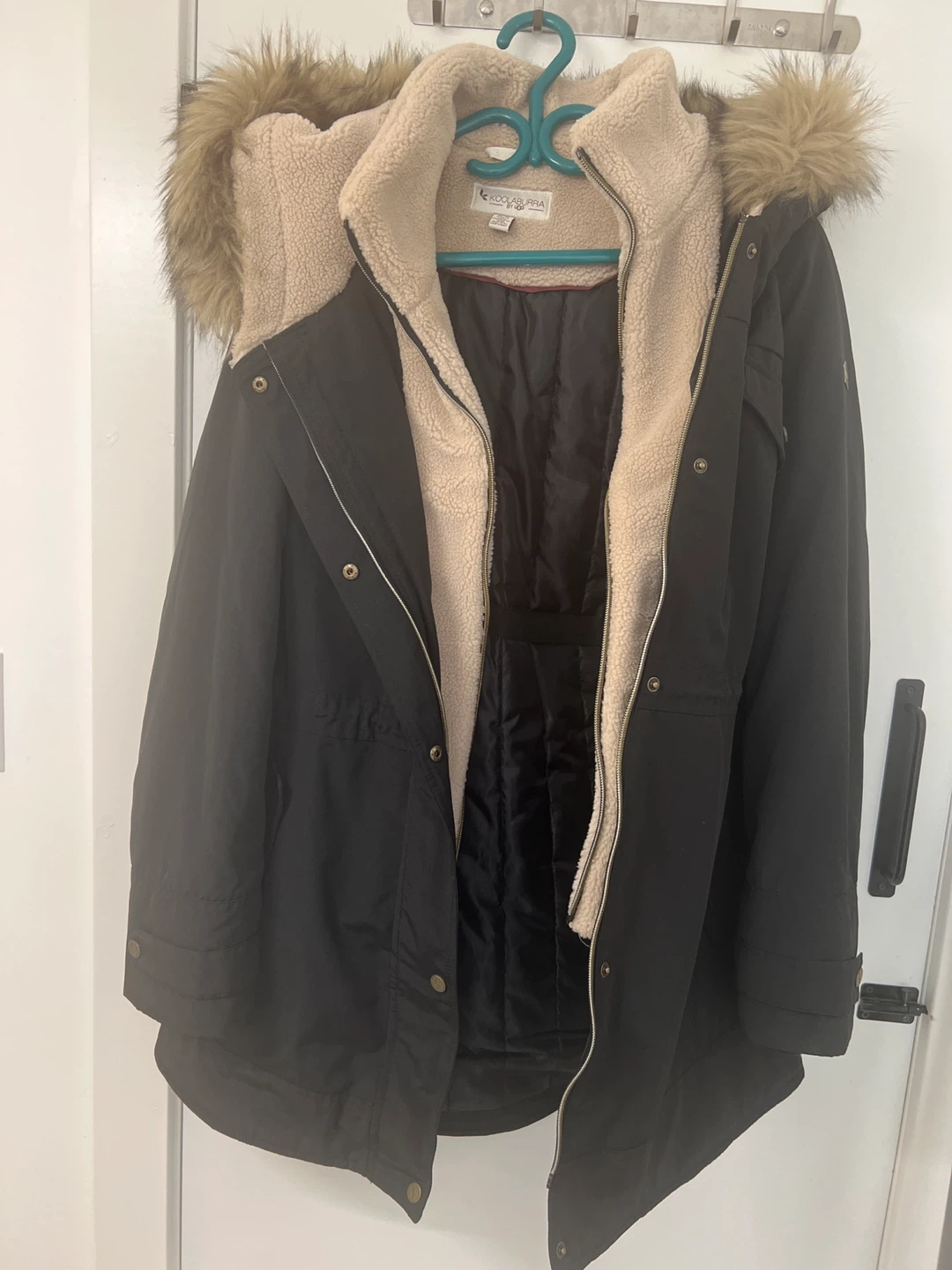 Koolaburra by UGG Black Parka with Fur Hood - Medium