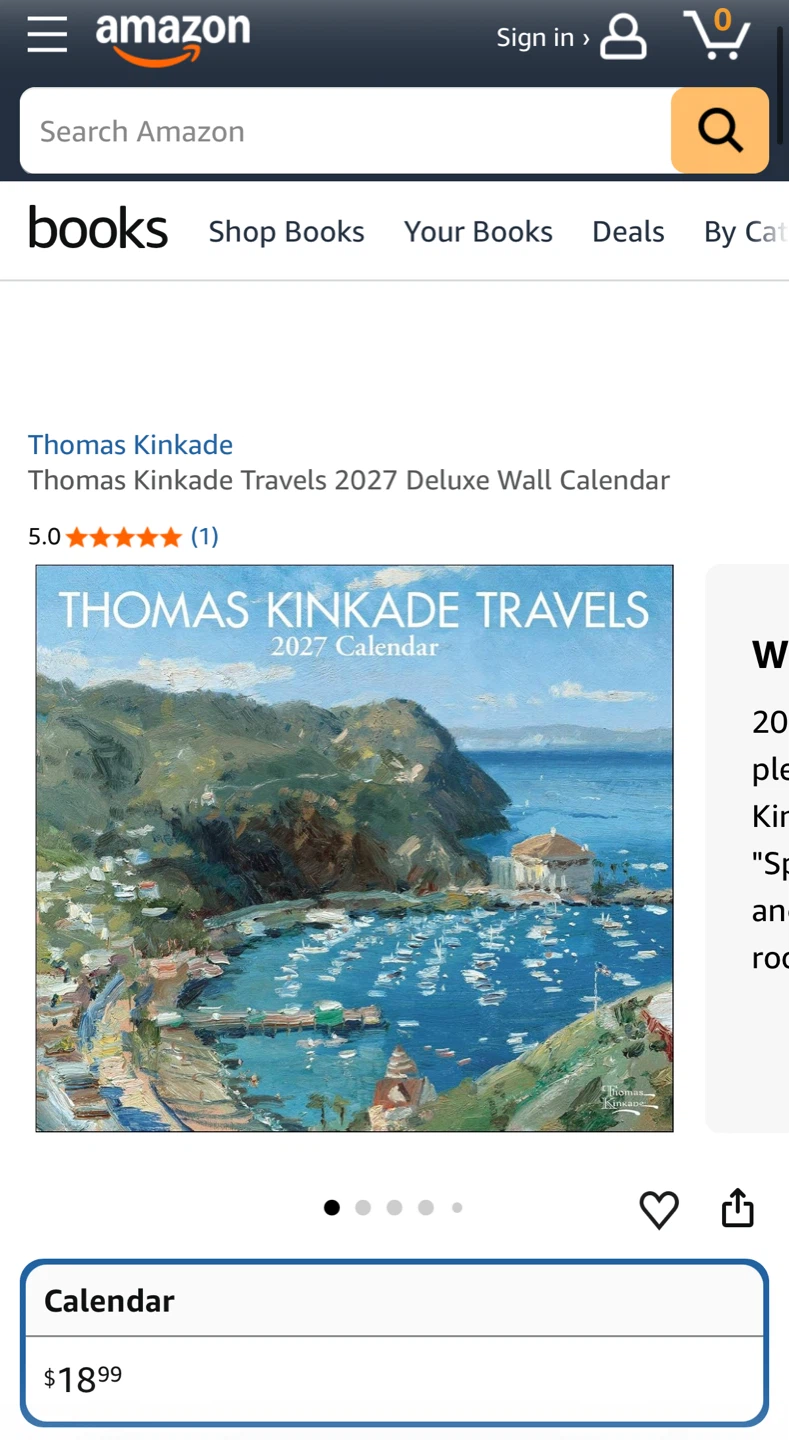 NEW✨2027 Wall Calendar Thomas Kinkade Travels - photo 3