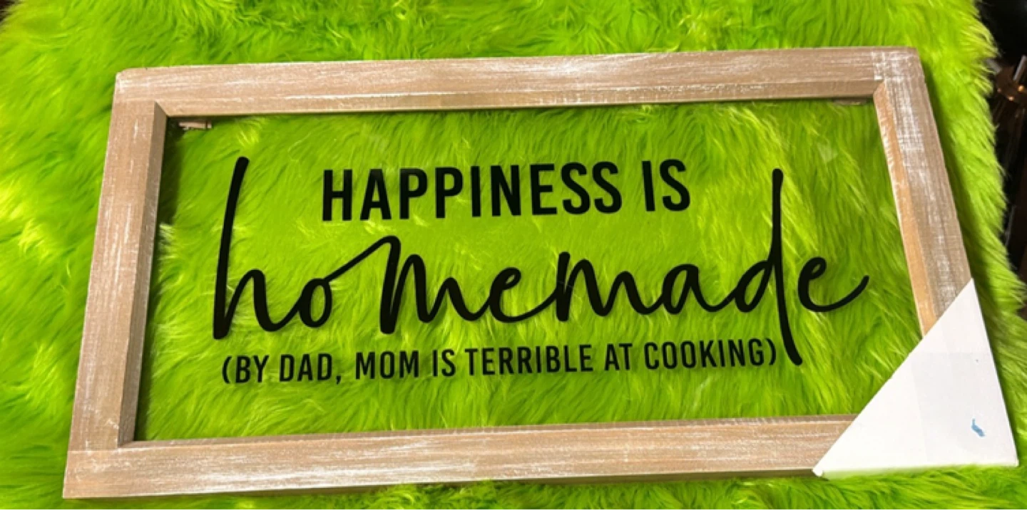 Happiness is Homemade Wooden Sign