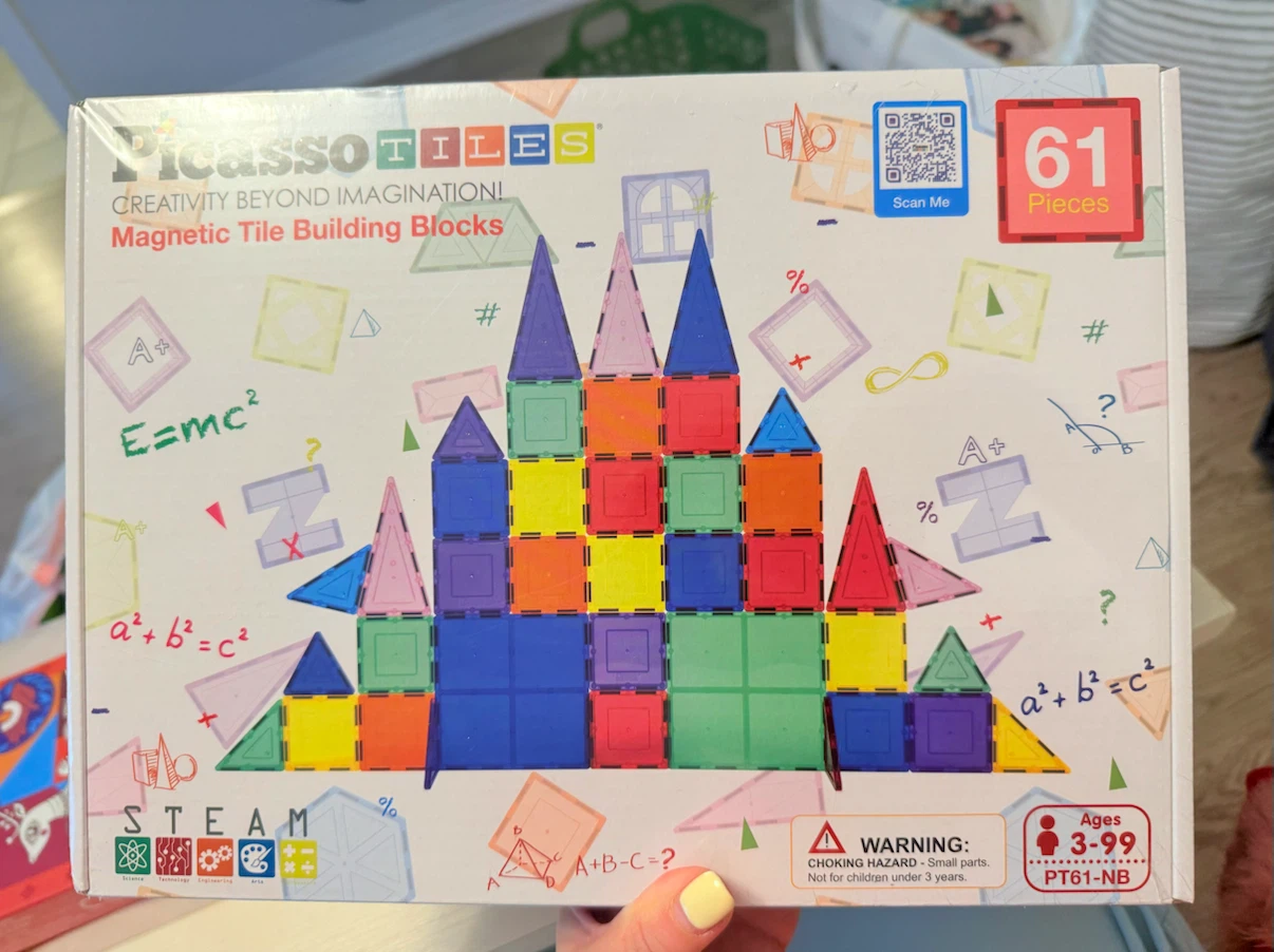PicassoTiles Magnetic Tile Building Blocks - 61 Pieces