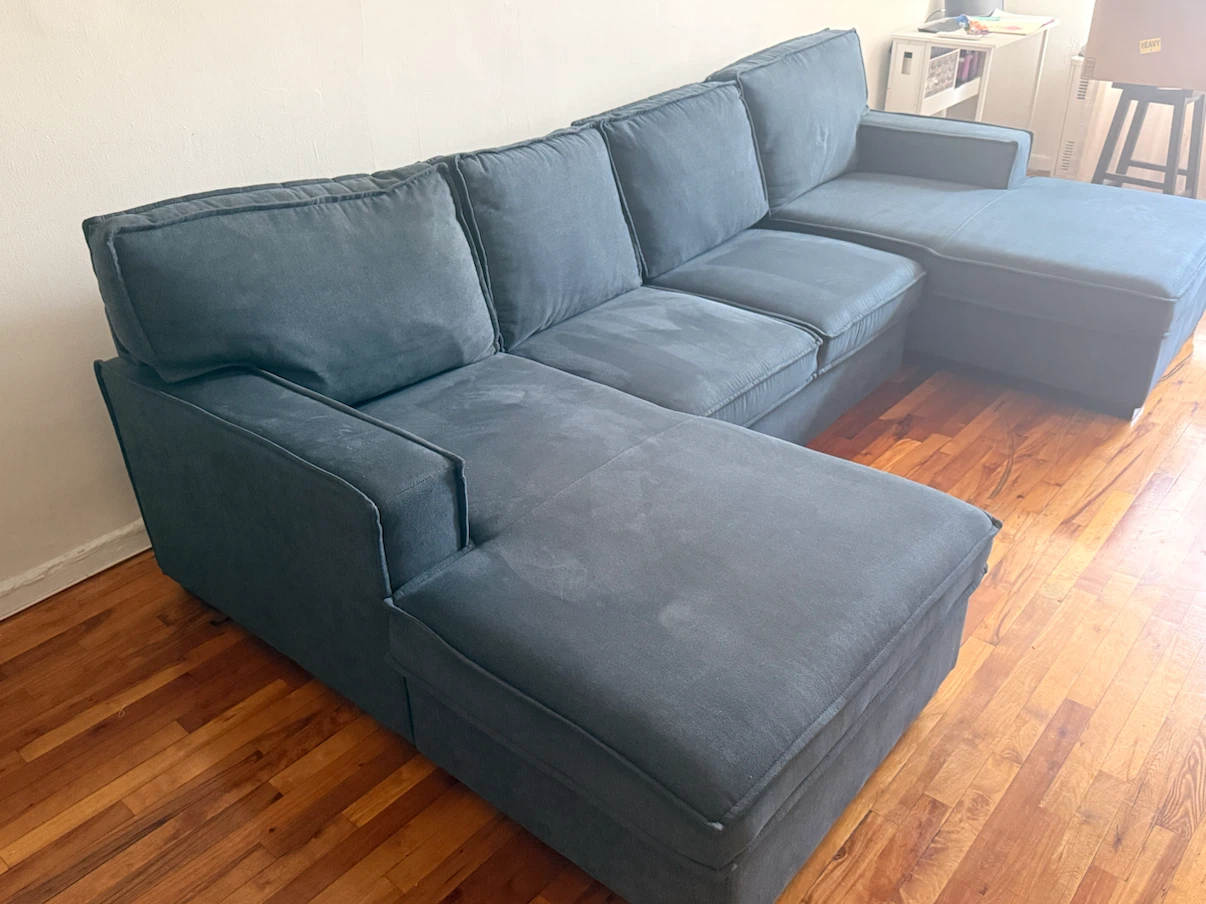Blue Sectional Sofa with Storage - photo 2