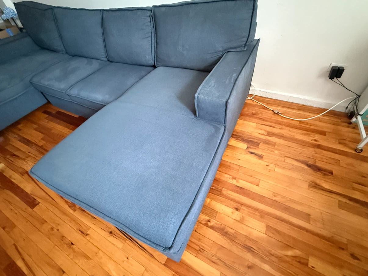 Blue Sectional Sofa with Storage - photo 5
