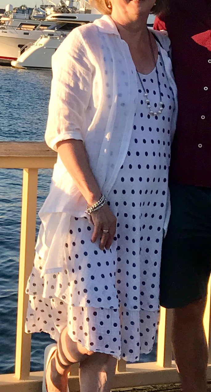 Pistache White Polka Dot Dress - Size S - photo 2