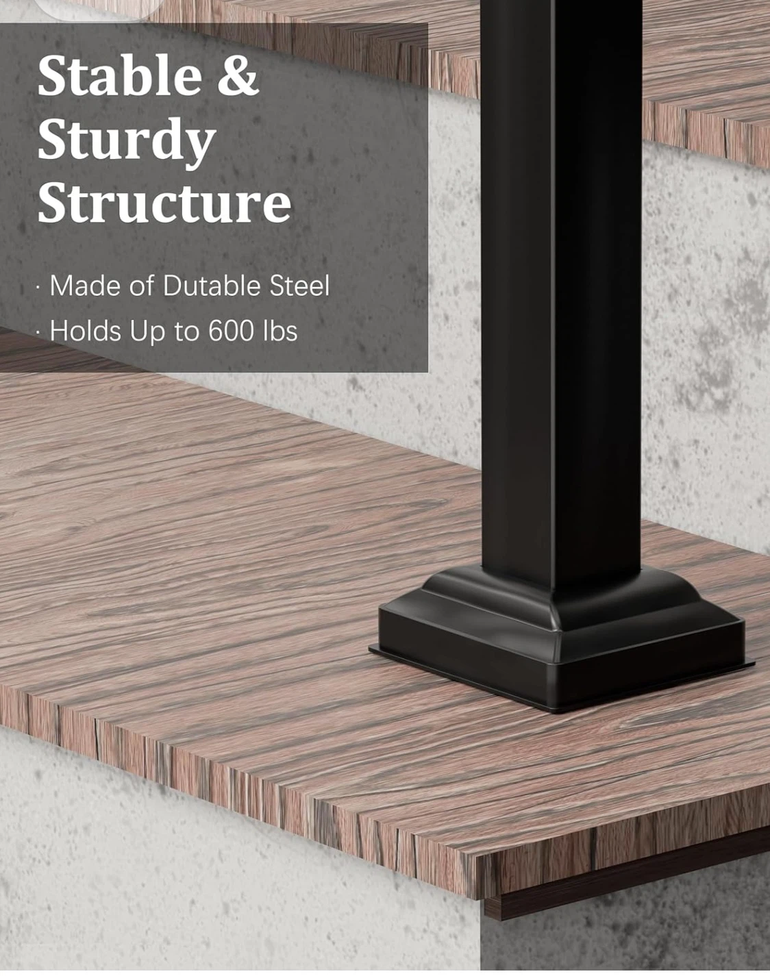 Black Stair Handrail with Hardware - photo 2