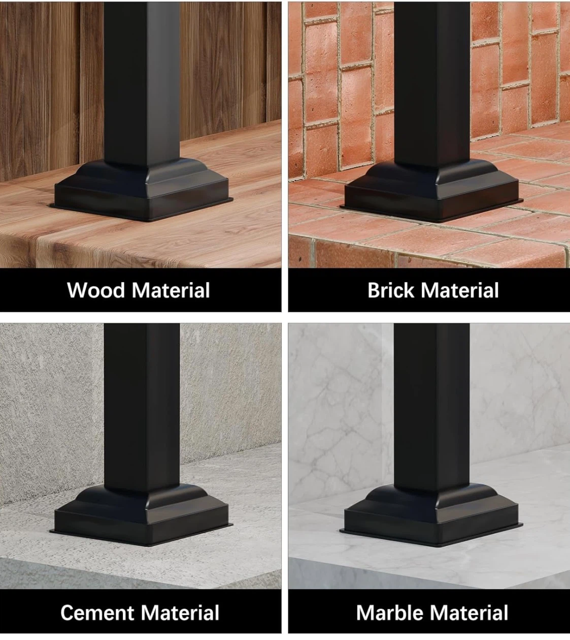 Black Stair Handrail with Hardware - photo 3