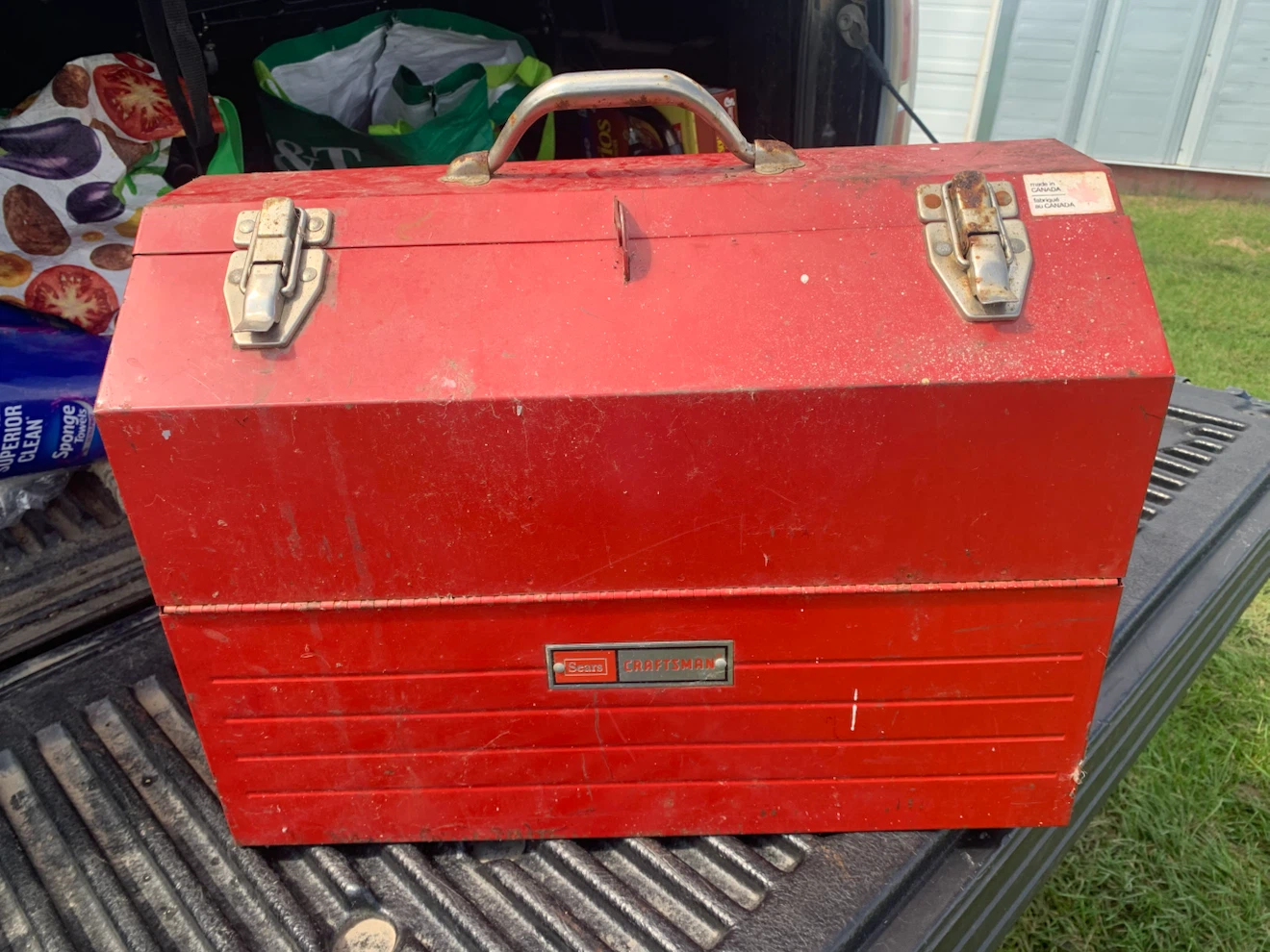 Red Craftsman Metal Toolbox