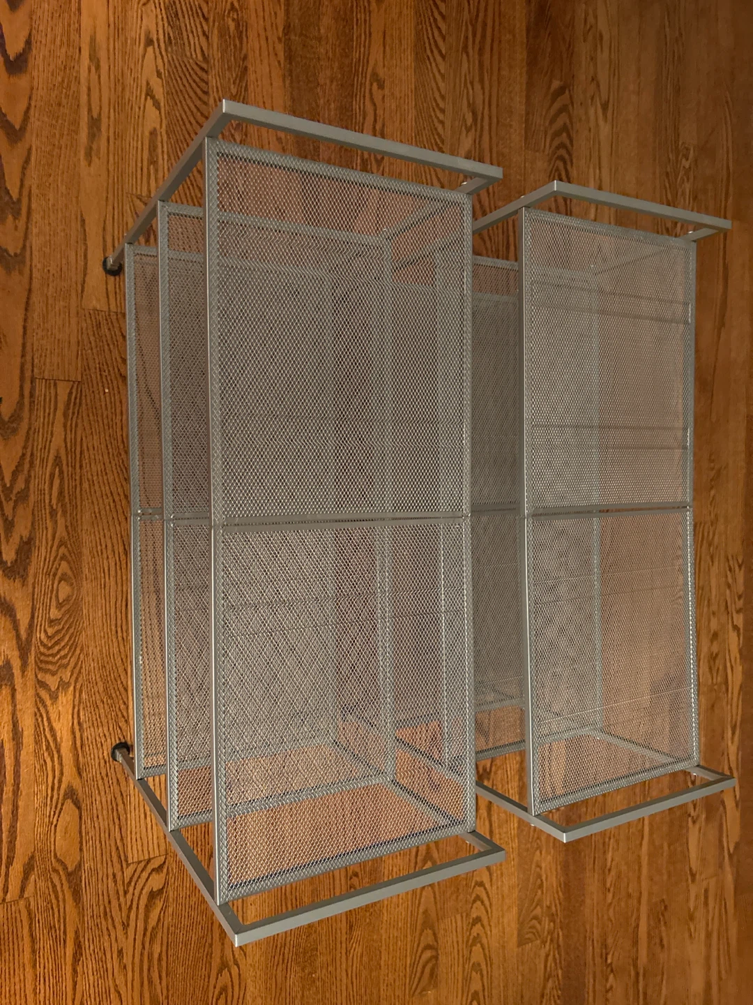2 triple layer shelving units