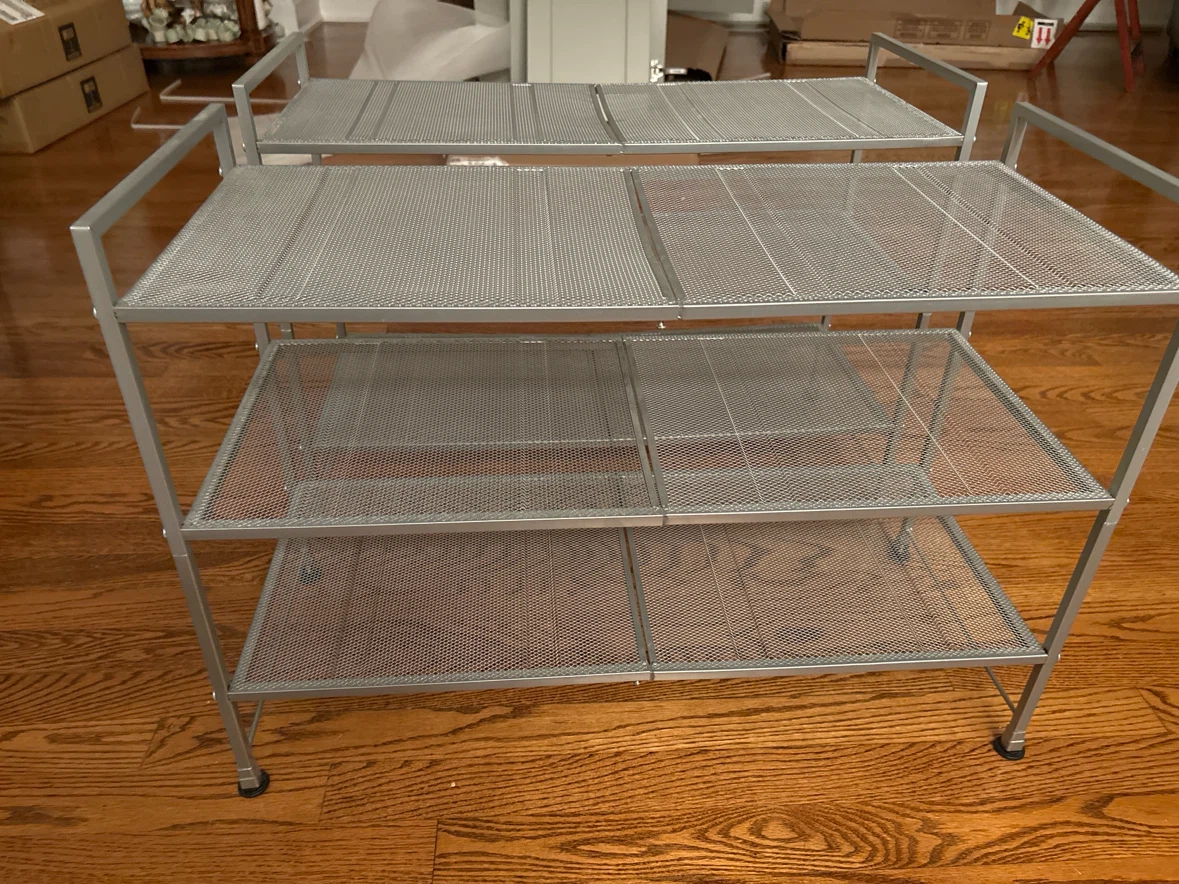 2 triple layer shelving units - photo 2