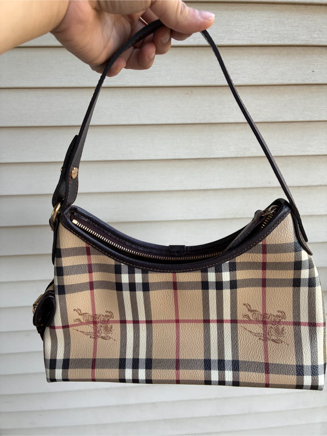BURBERRY Haymarket Check Coated Canvas Small Shoulder Bag - photo 2