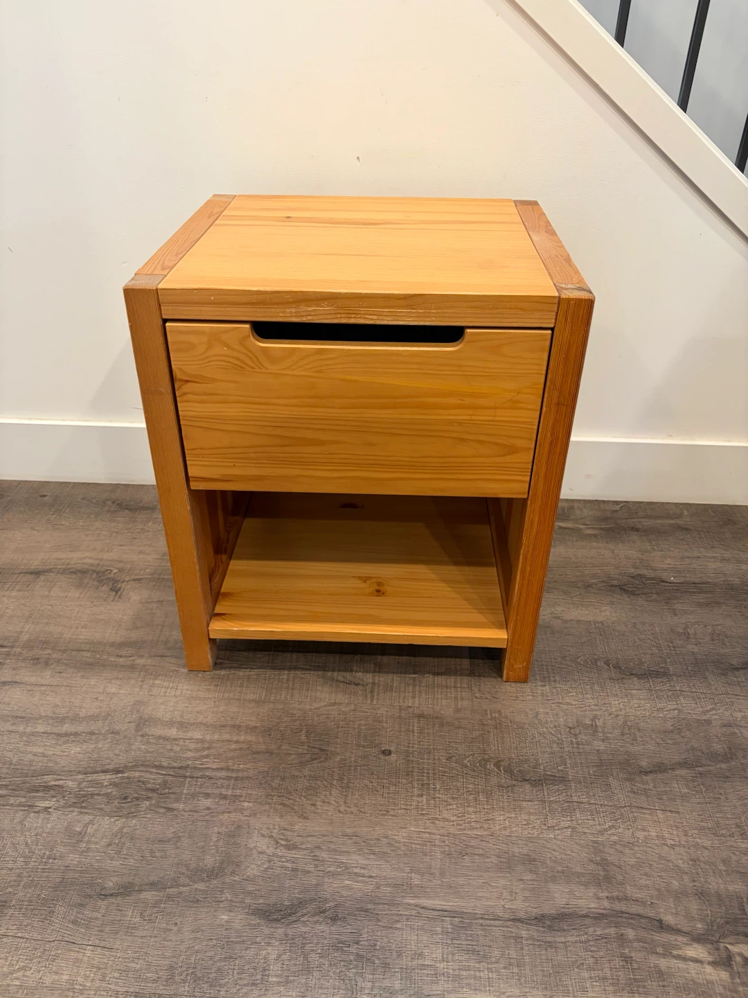 wooden nightstand