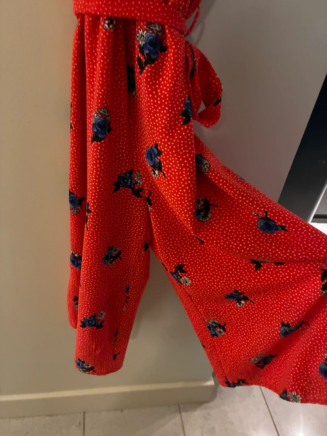 red floral wide legged jumpsuit - photo 2