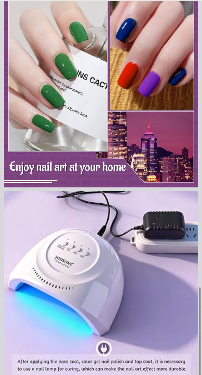 JODSONE 60 Bottles Gel Nail Polish Kit with UV Lamp - photo 2