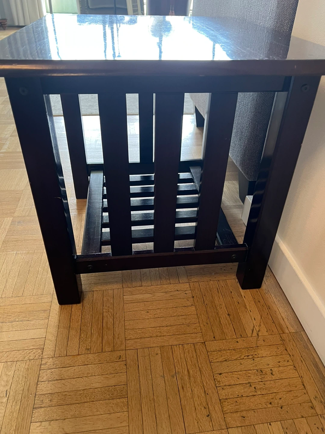 Dark Wood End Table - photo 2