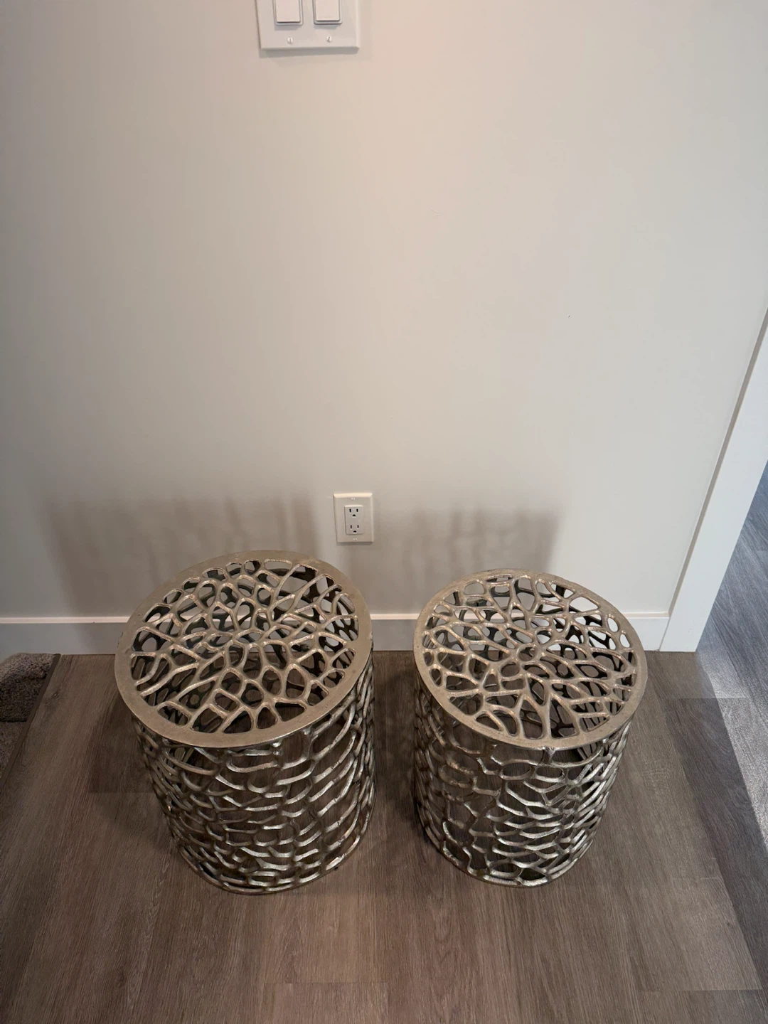 Decorative Metal Accent Tables – Set of 2