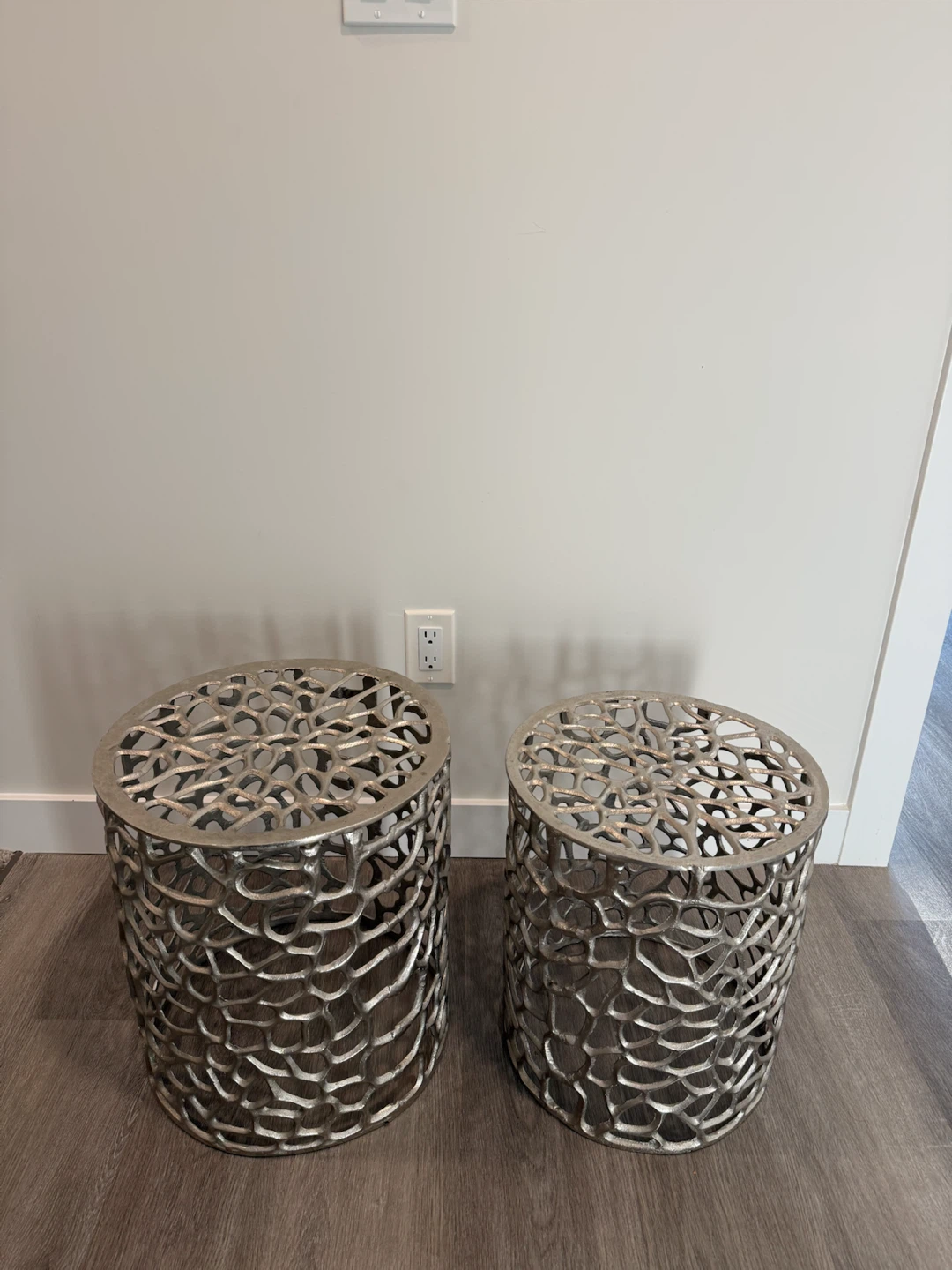 Decorative Metal Accent Tables – Set of 2 - photo 2