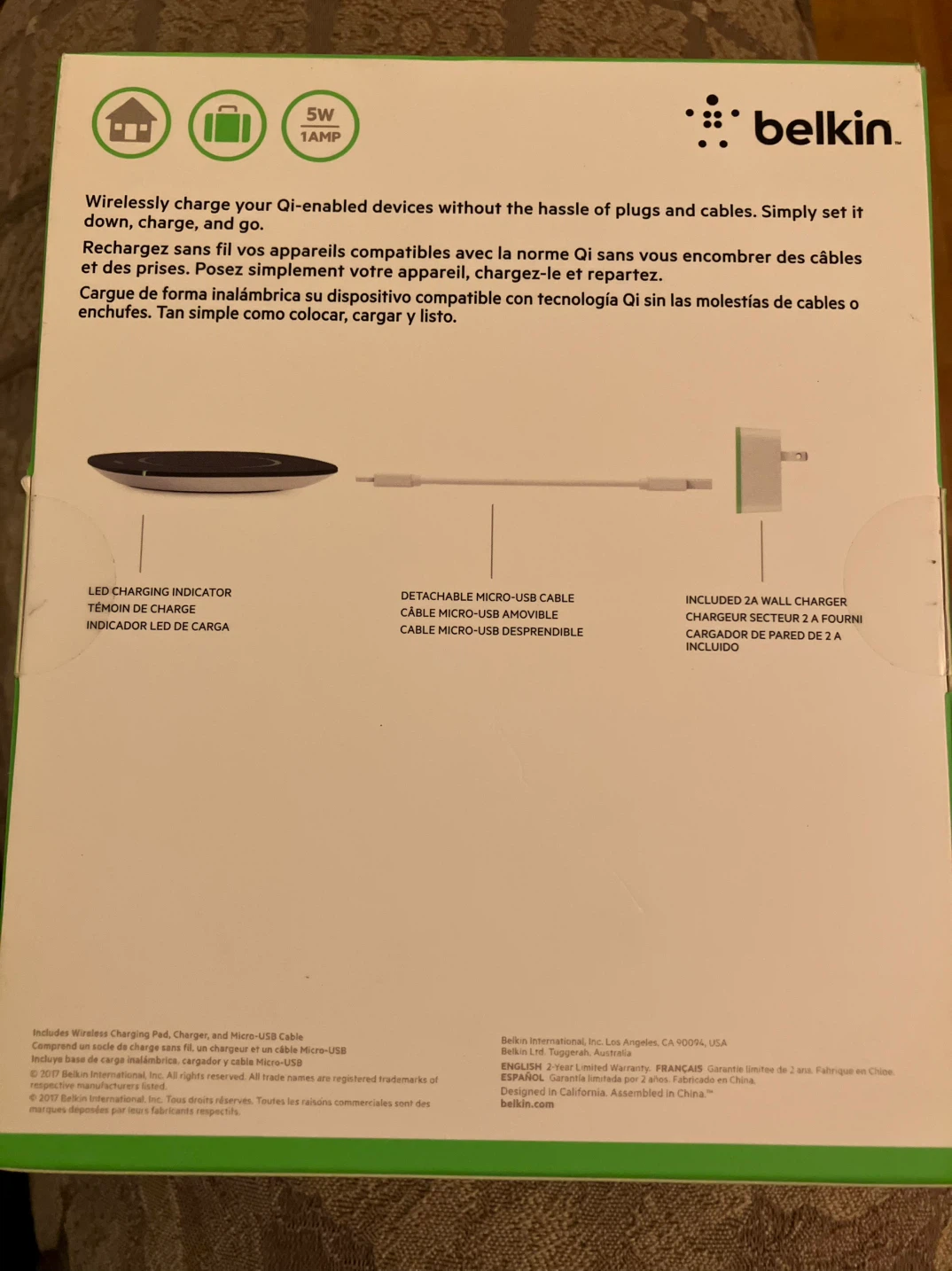 Sealed-Belkin Qi Wireless Charging Pad + Charger - photo 2