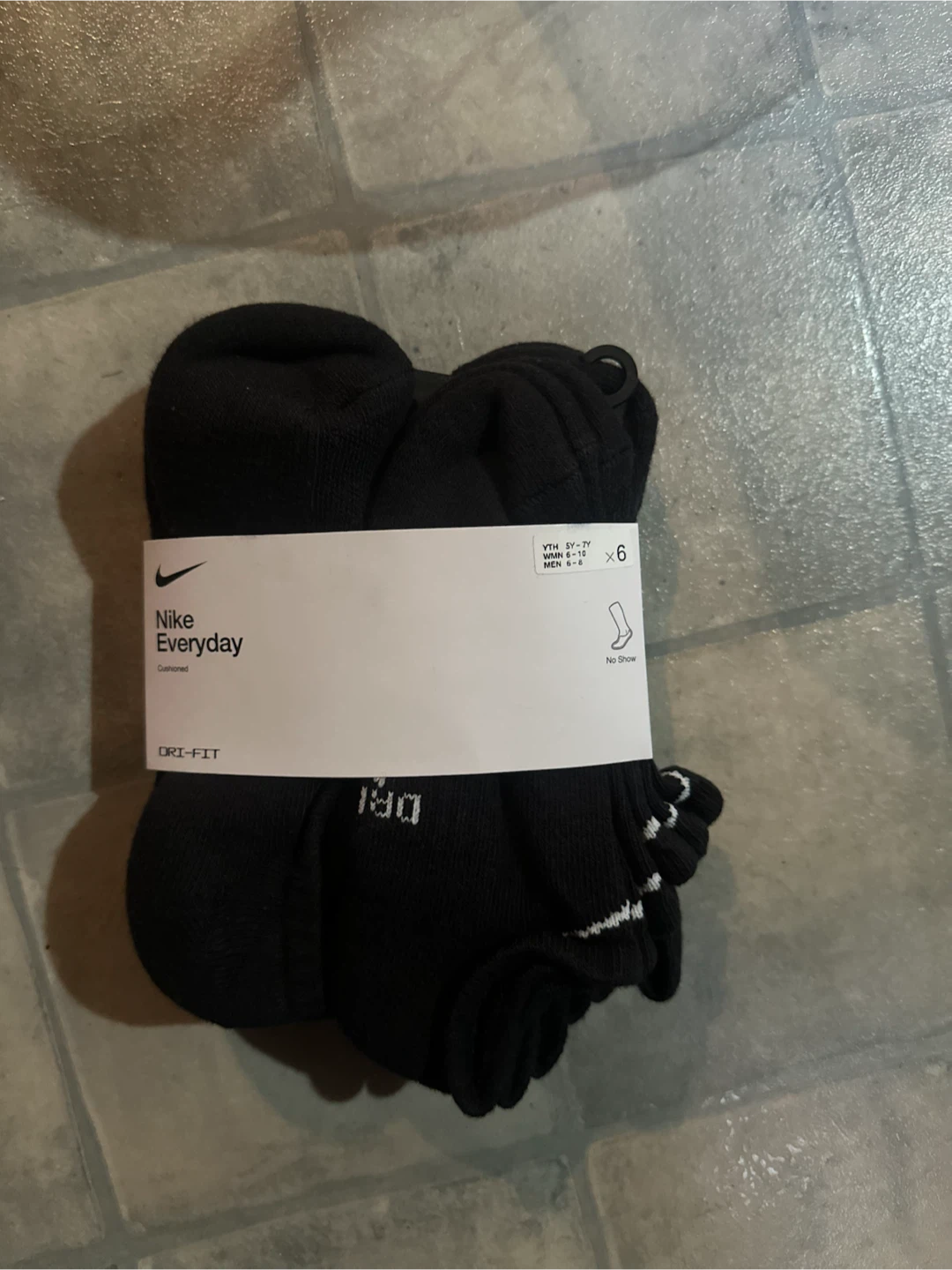 Nike Everyday Cushioned No Show Socks - 6 Pack