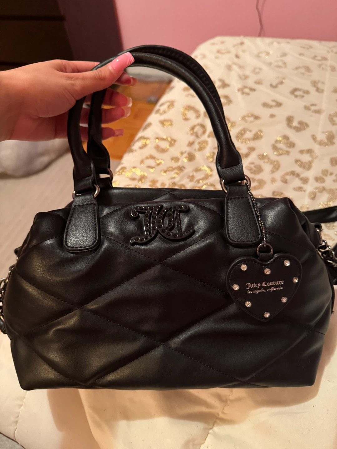 Juicy Couture Quilted Satchel Handbag