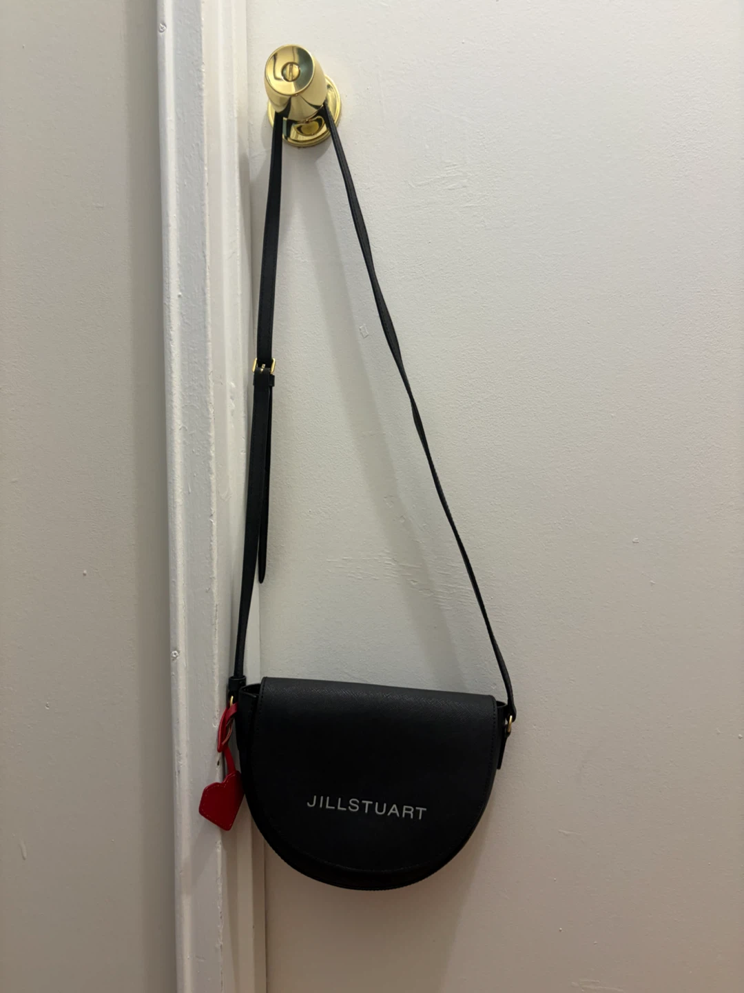 JILLSTUART Black Leather Saddle Shoulder Bag - photo 3