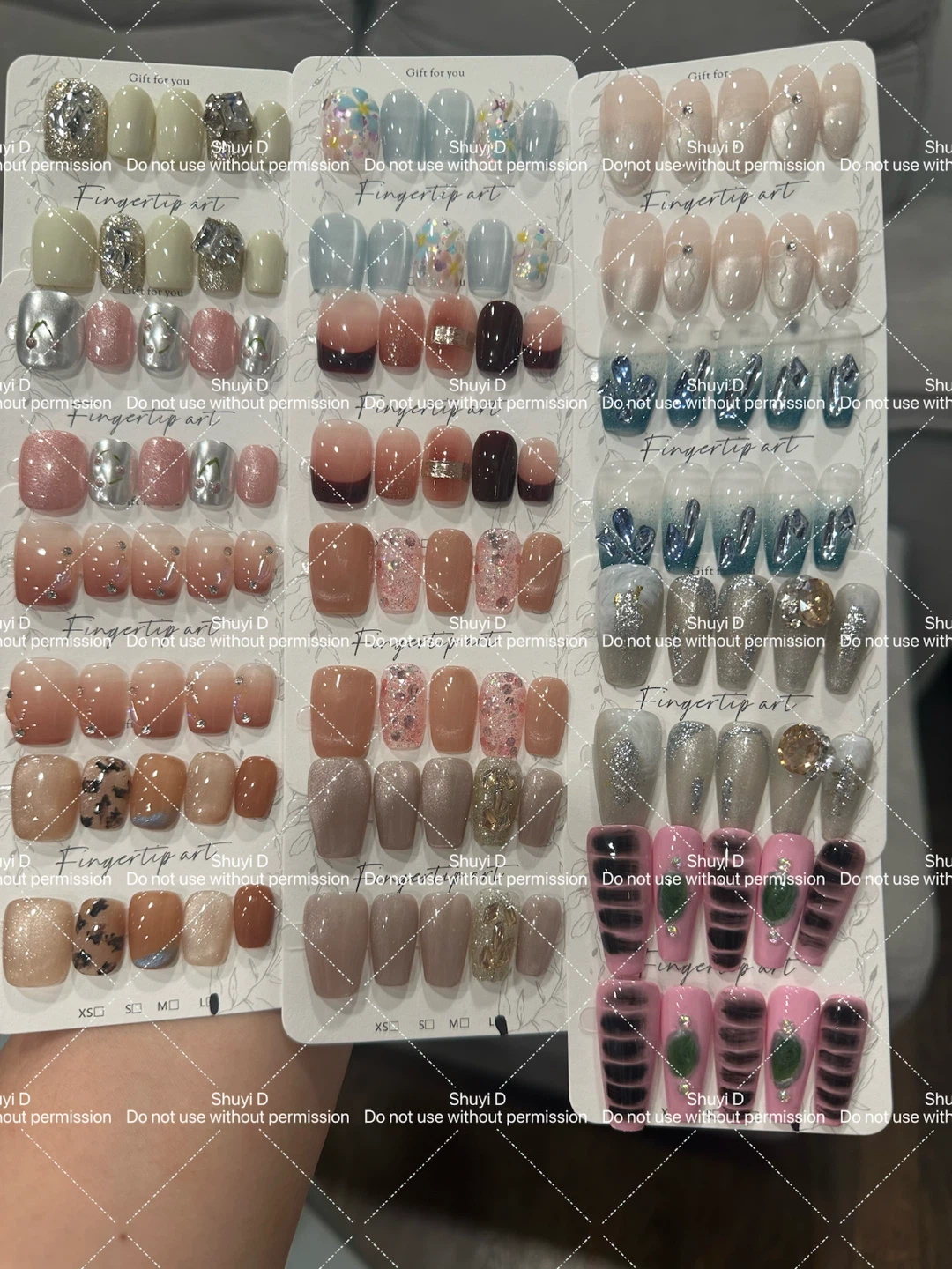 Assorted handmade Press-On Nails size large - photo 2