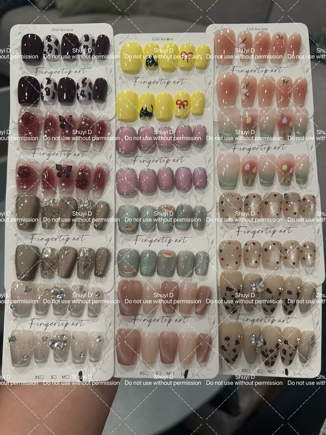 Assorted handmade Press-On Nails size large - photo 3