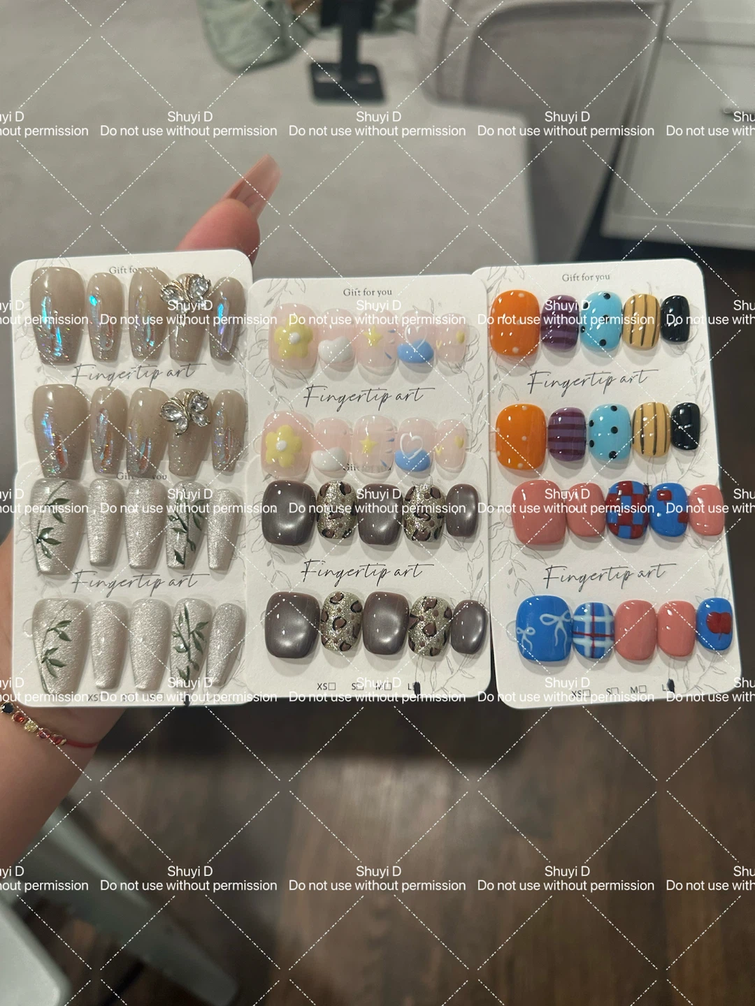 Assorted handmade Press-On Nails size large - photo 4
