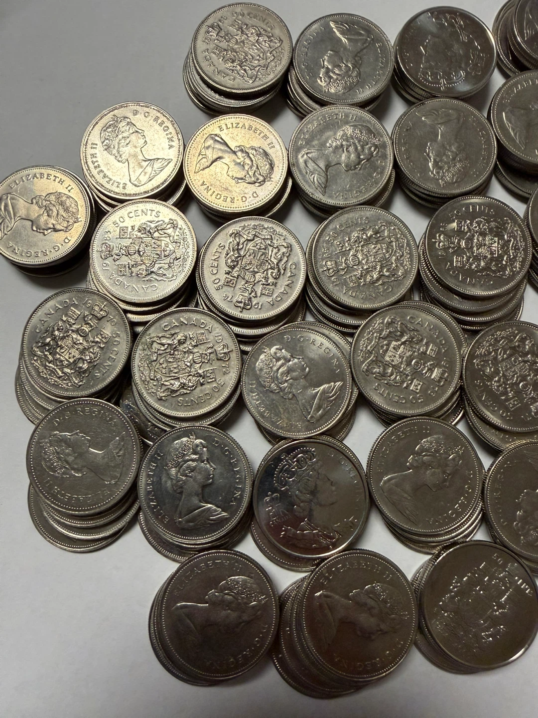 200 Assorted Canadian 50 Cent Coins - photo 2