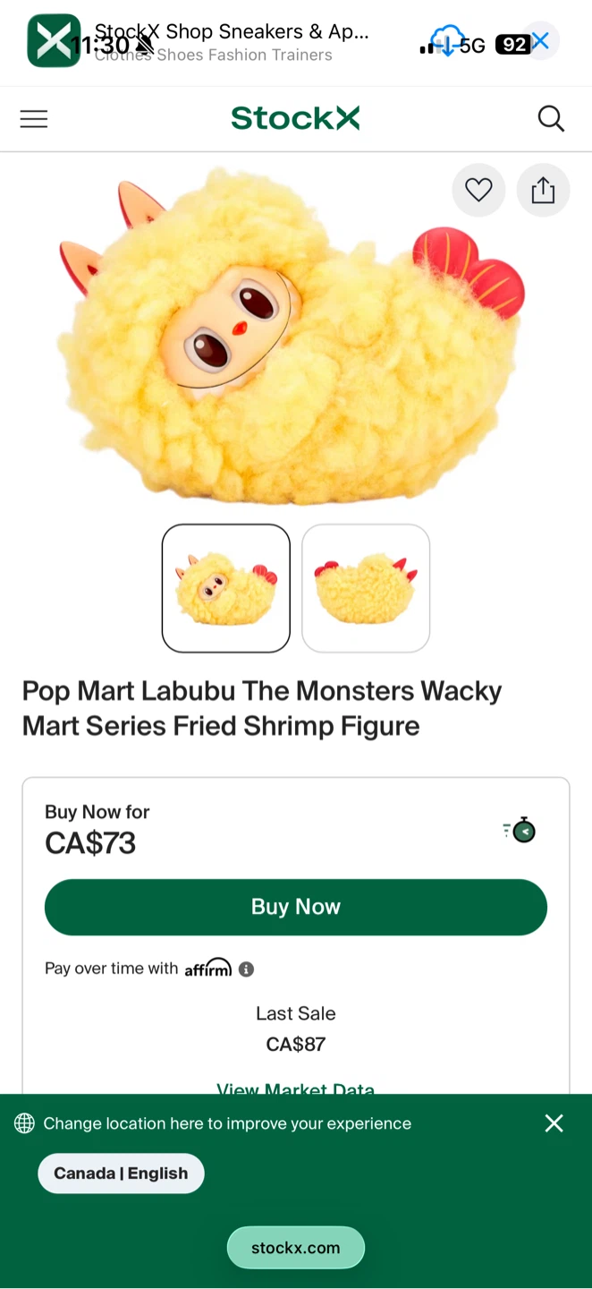 rare shrimp labubu
