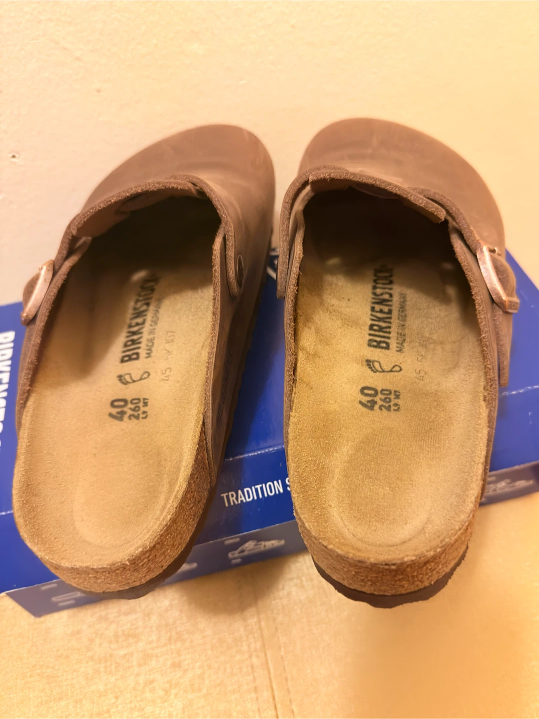 Birkenstock Brown Leather Clogs Size 40 - photo 2