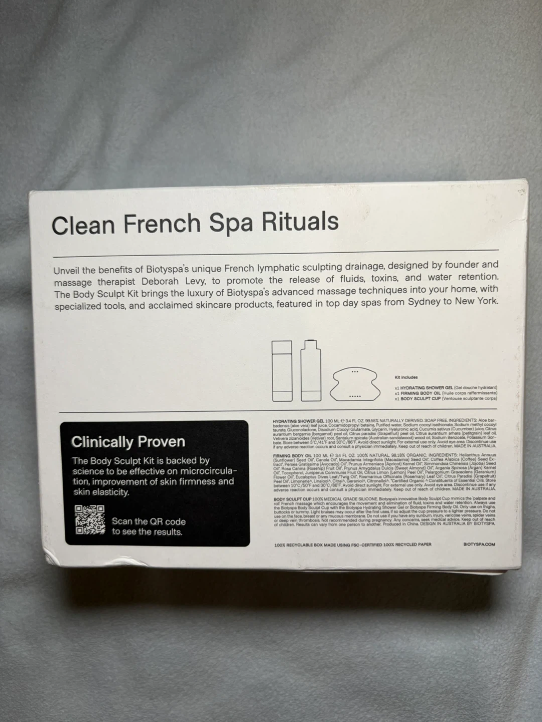 Biotyspa Body Sculpt Kit Clean French Spa Clinically - photo 5