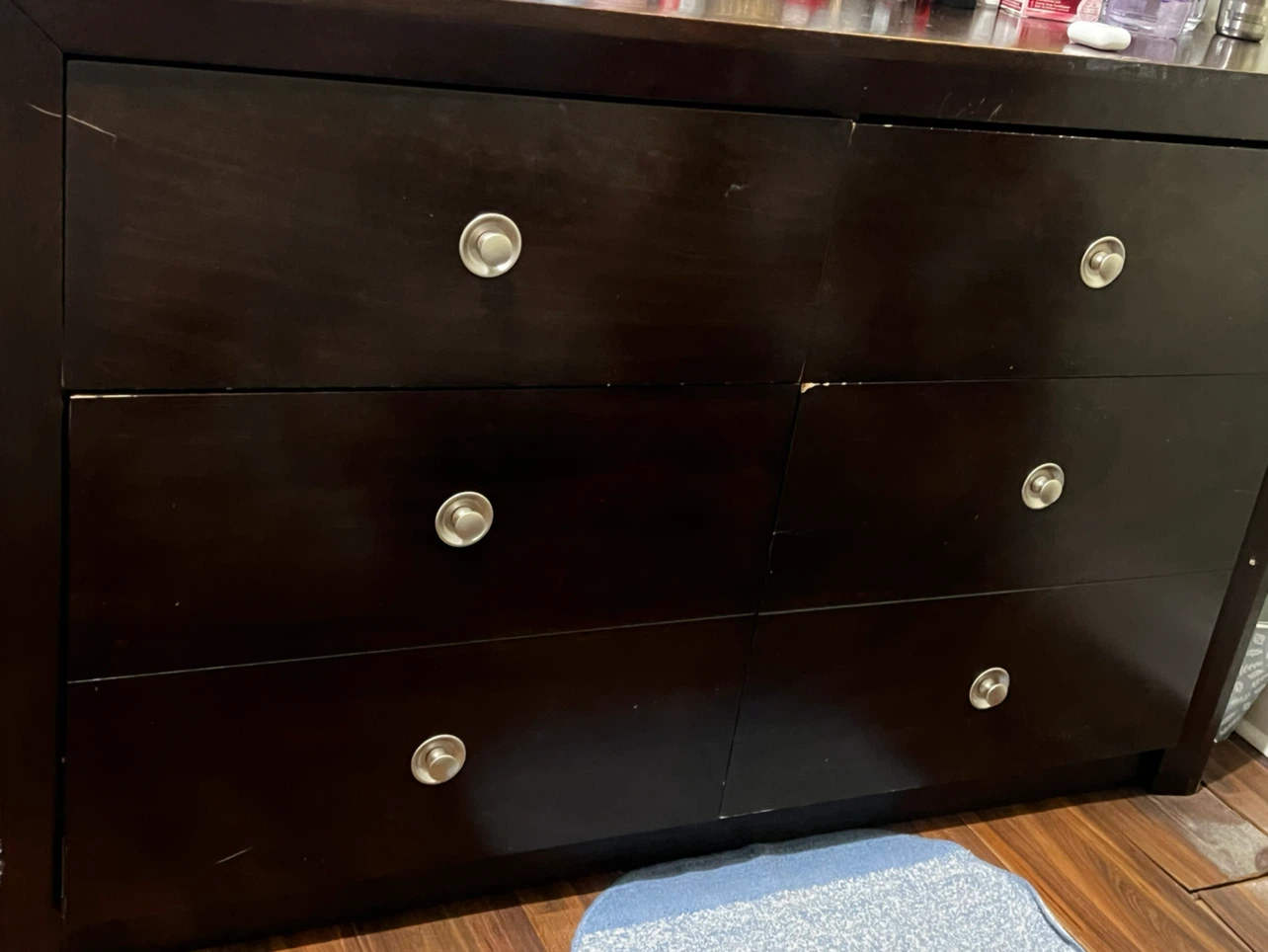 Dark Brown Dresser with Mirror