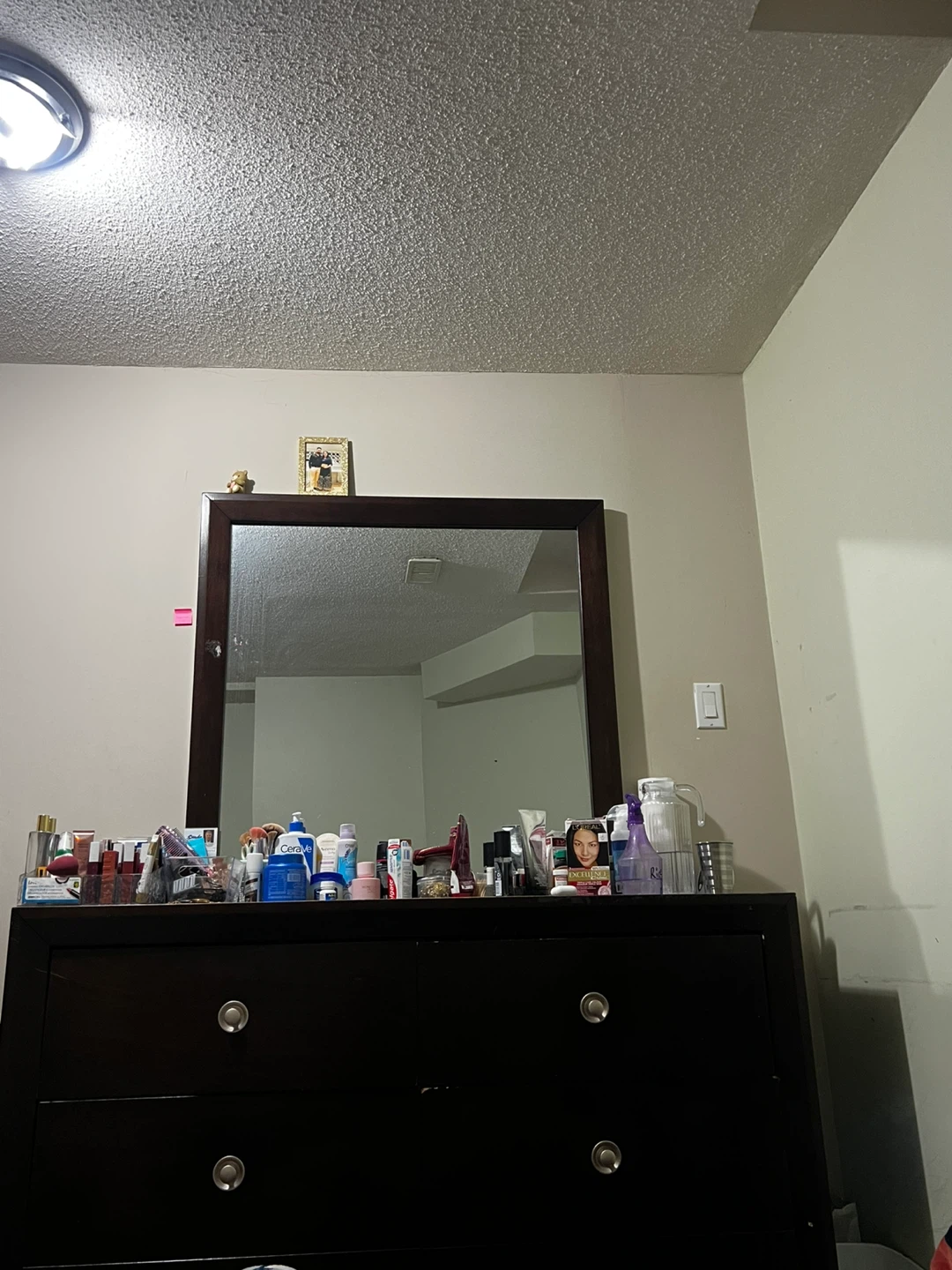 Dark Brown Dresser with Mirror - photo 2