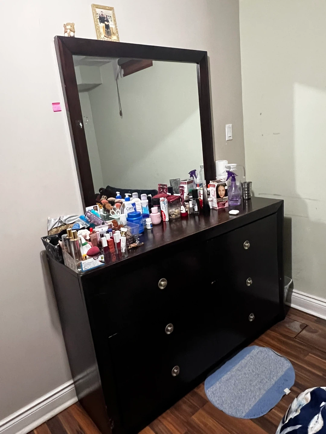 Dark Brown Dresser with Mirror - photo 3